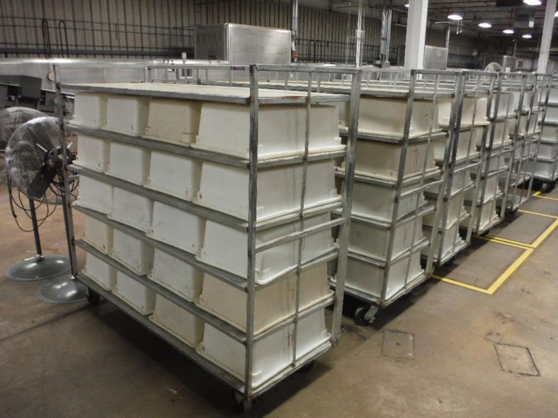 Cumberland galvanized tub carts and tubs, 75 in. long x 28 in. wide x 67 in. tall, 6 shelves, caster - Image 2 of 3