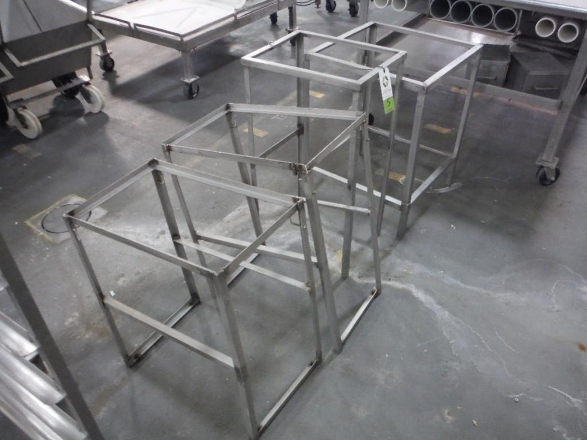 (4) SS material stands, no tops (lot), **(Located in: Marshall, MN)** Rigging Fee: $25 - Image 2 of 2