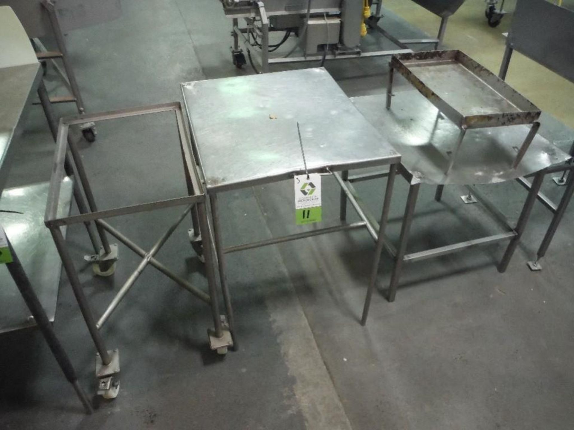 (3) misc SS tables (lot), **(Located in: Marshall, MN)** Rigging Fee: $50 - Image 2 of 2