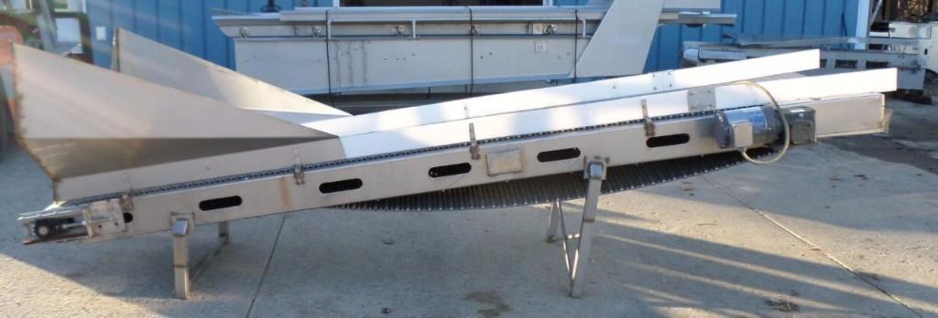 SS conveyor, 156 in x 28 in belt. **(Located in Perham, MN)** Rigging Fee: $150 - Image 2 of 4