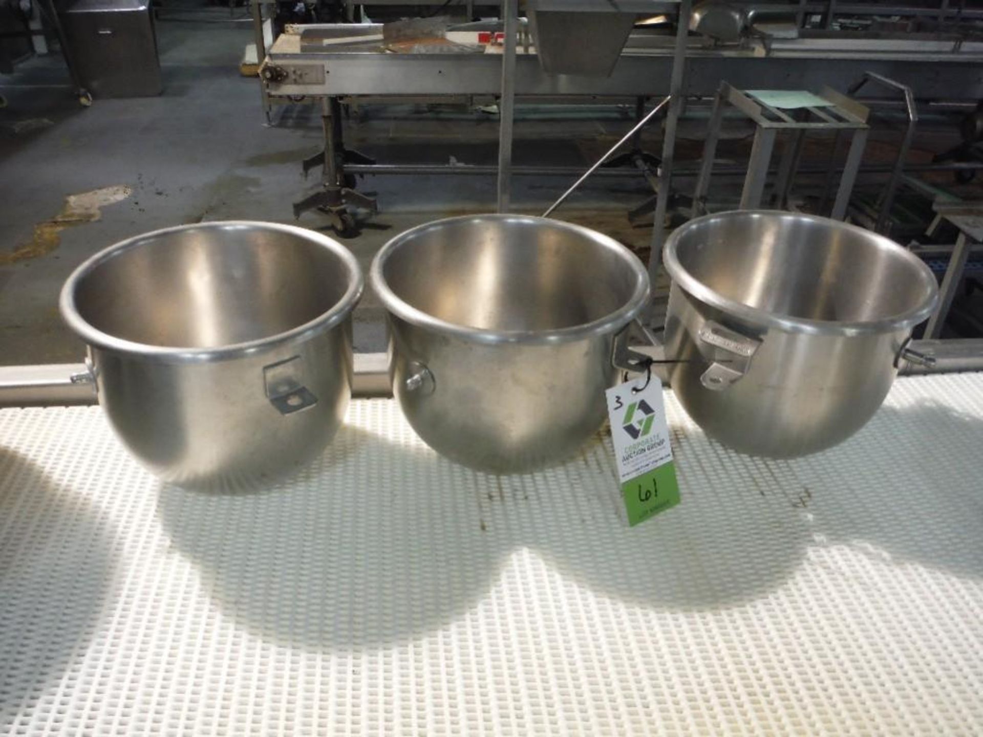 (3) SS 12 quart bowls (lot), **(Located in: Marshall, MN)** Rigging Fee: $50