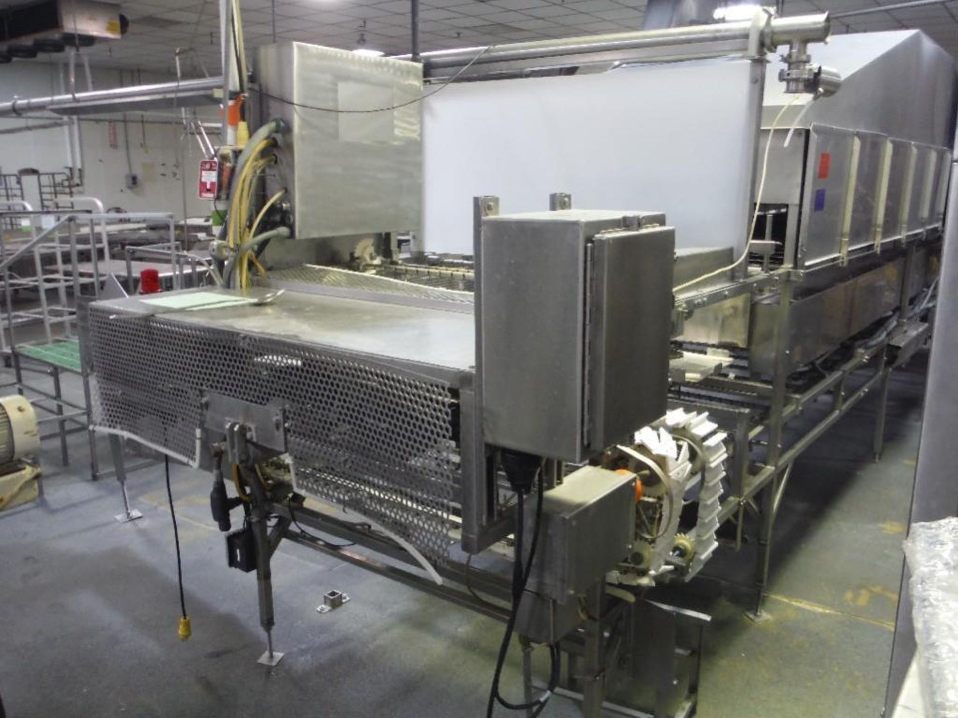 Automated Food Systems electric corndog fryer, Model 200, stick inserter, fryer 192 in. long x 42 in - Image 9 of 22