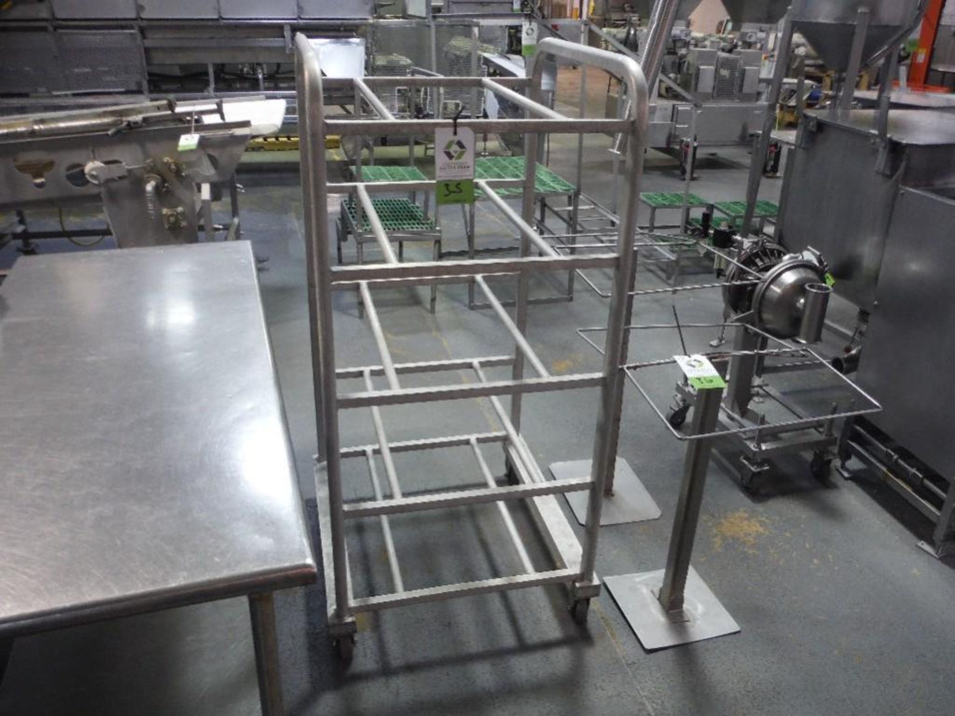 Aluminum rack, 32 in. long x 26 in. wide x 60 in. tall, on wheels, **(Located in: Marshall, MN)** Ri - Image 2 of 2