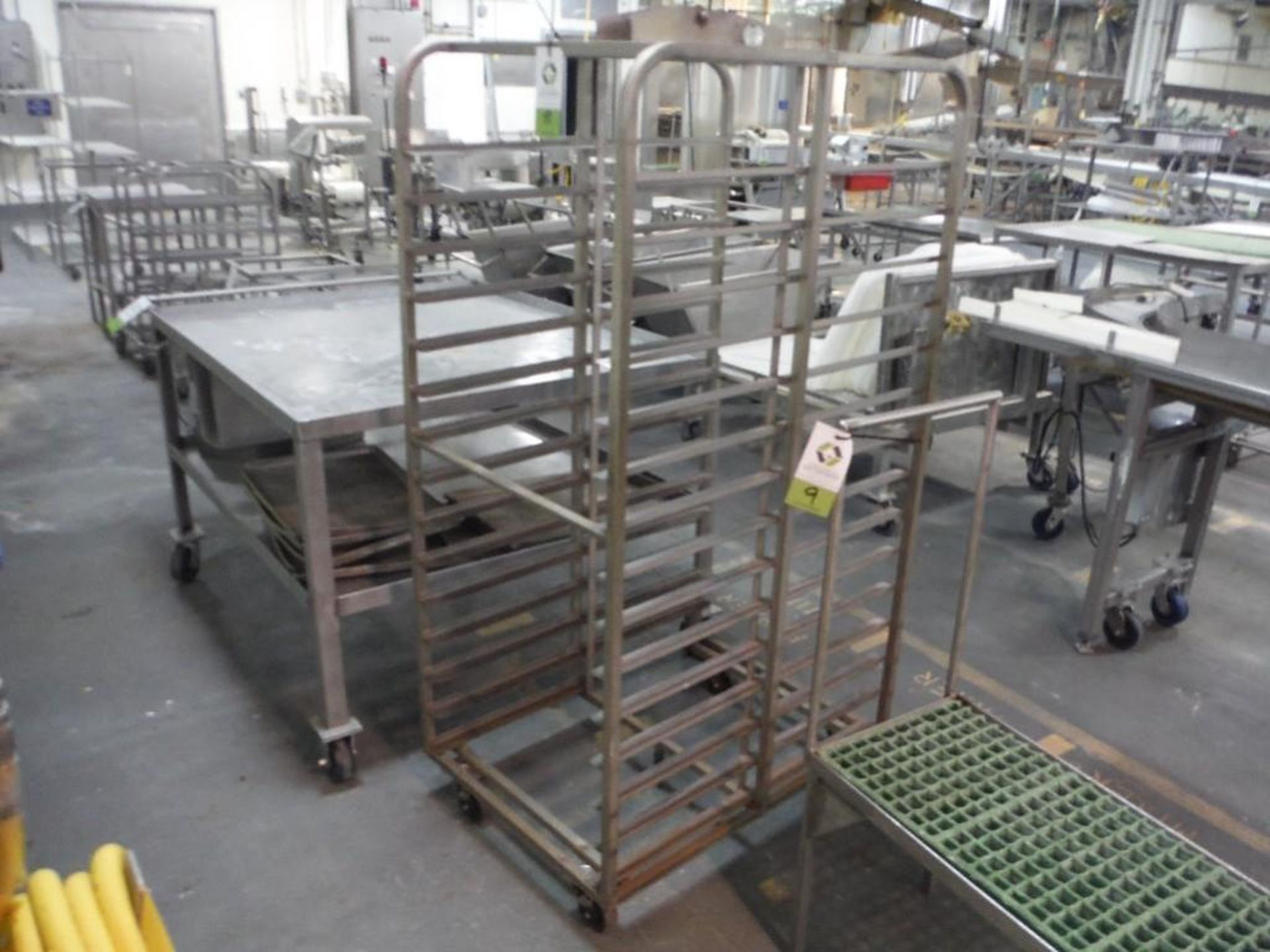 SS double oven rack, for 26 in. X 19 in. pans, 4 in clearance, **(Located in: Marshall, MN)** Riggin