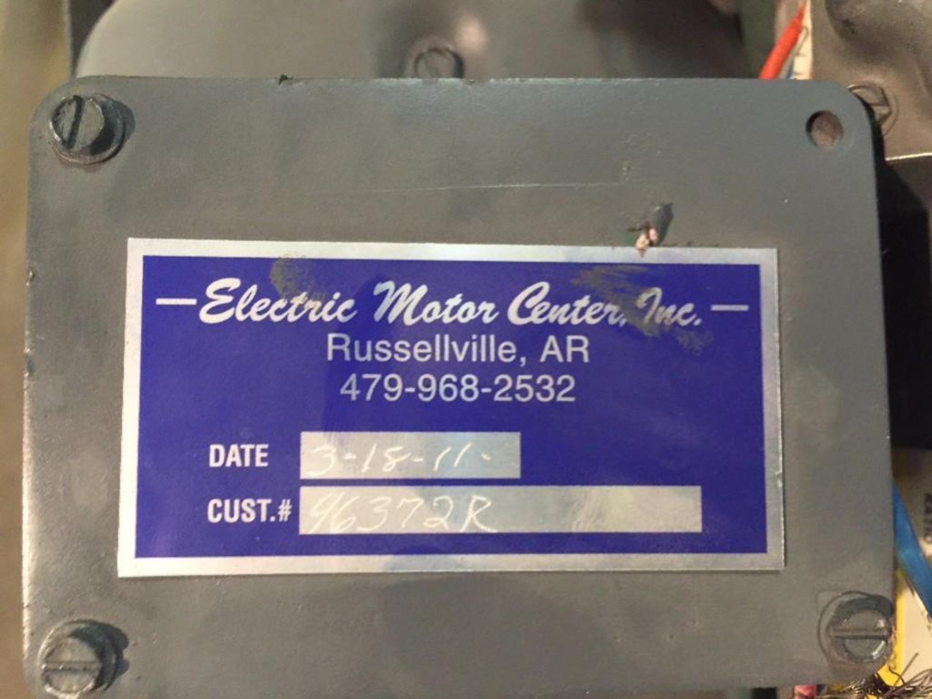 (3) electric motors (LOT). ** (Located in Russellville, Arkansas) ** Rigging Fee: $50 - Bild 4 aus 5