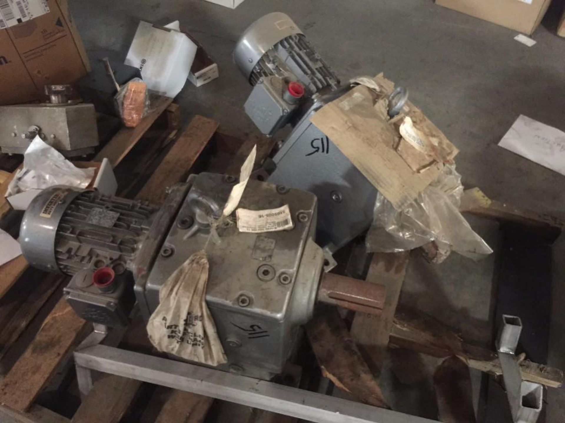 (2) 5 hp electric motors and gear reducing drives. (EACH). ** (Located in Russellville, Arkansas) **