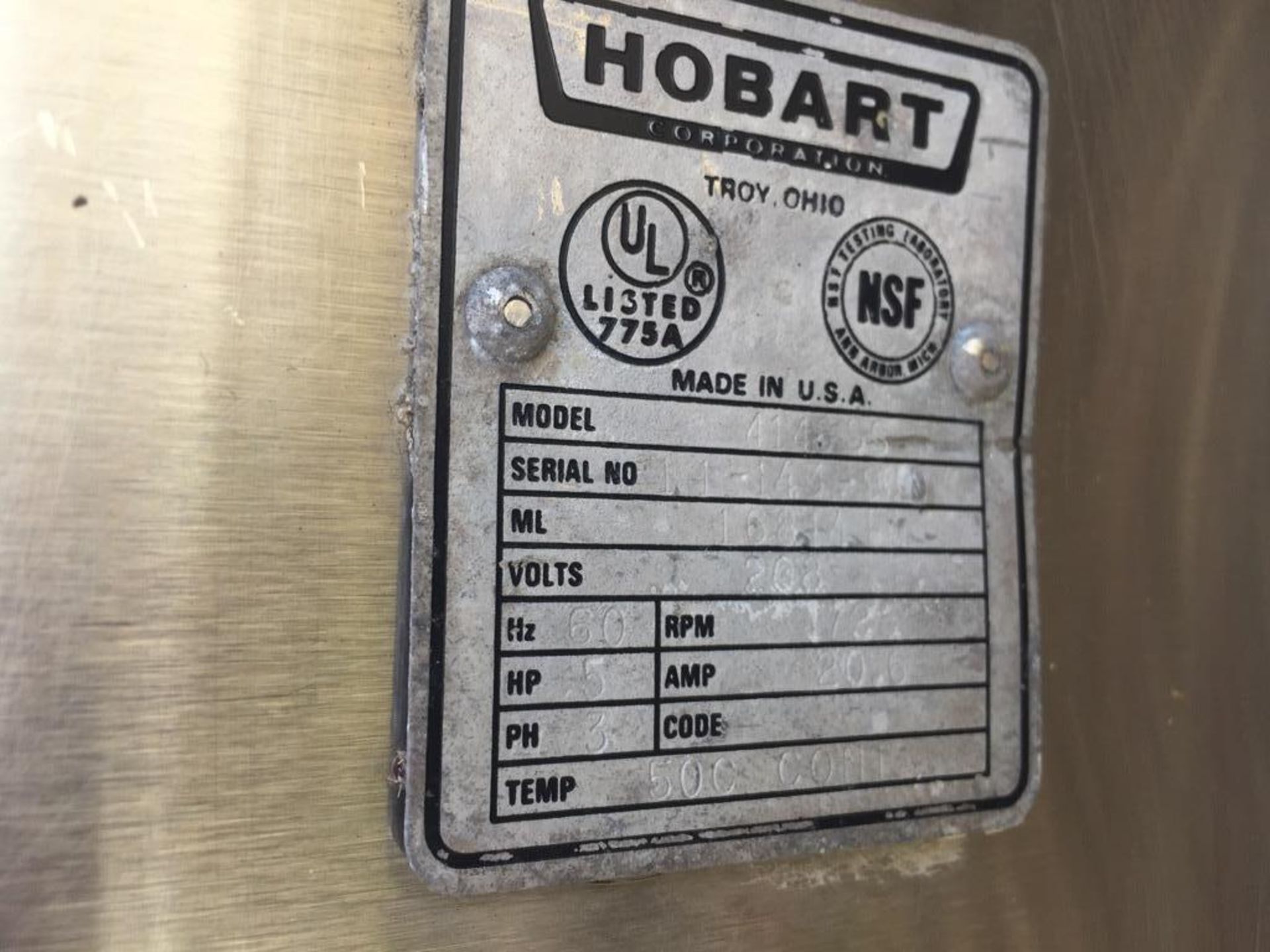 Hobart model 4140SS grinder parts and control panel.** (Located in Troy, Ohio) ** Rigging Fee: $150 - Bild 3 aus 5