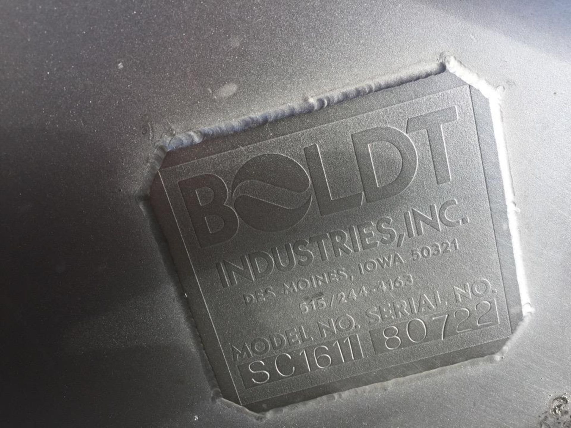 Boldt Industries SS screw auger, model SC1611, s/n 80722, 16 inch diameter by 12 feet long, hopper, - Bild 7 aus 9
