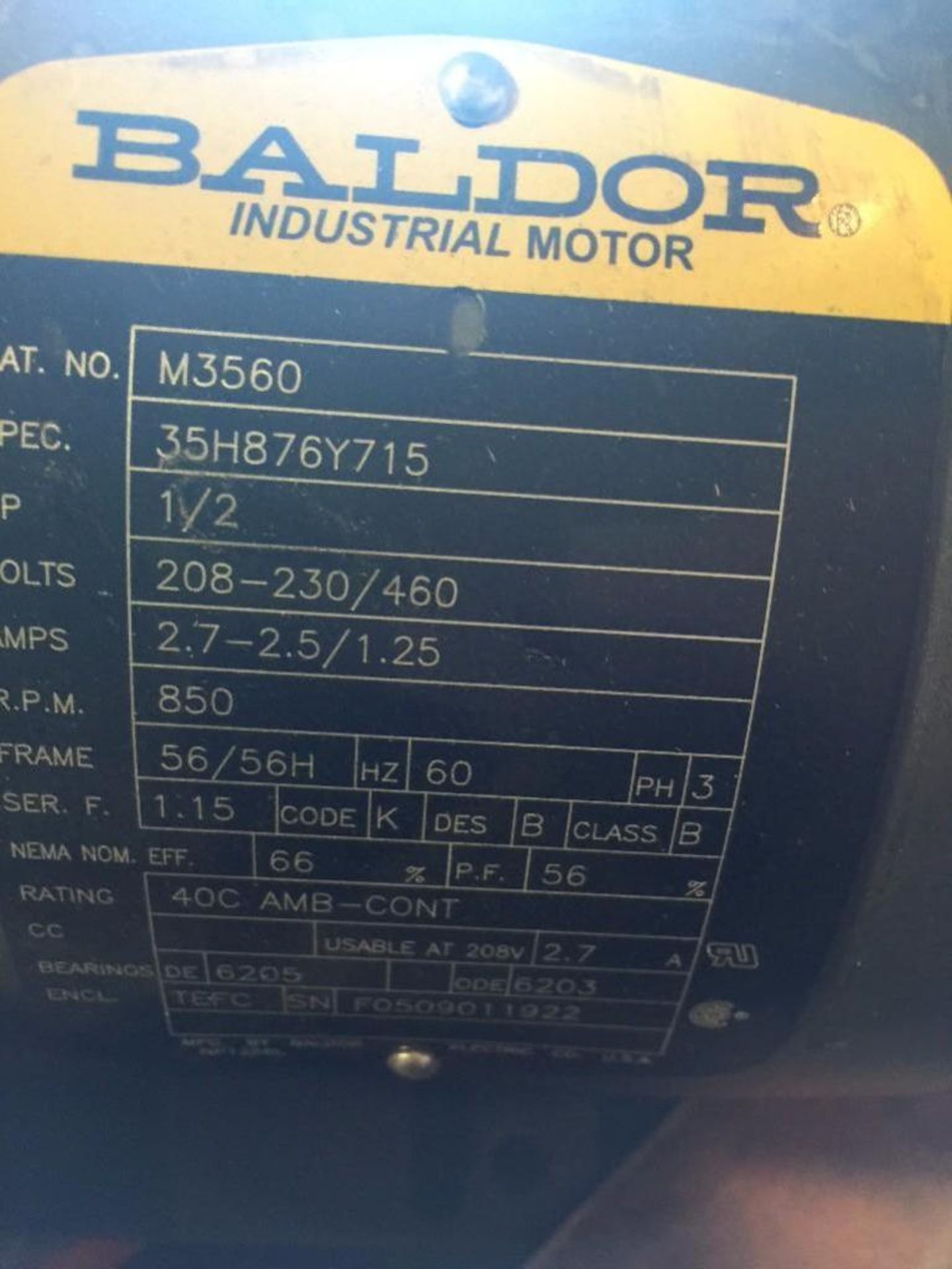 (2) electric motors and misc. parts (LOT). ** (Located in Russellville, Arkansas) ** Rigging Fee: $5 - Image 8 of 9