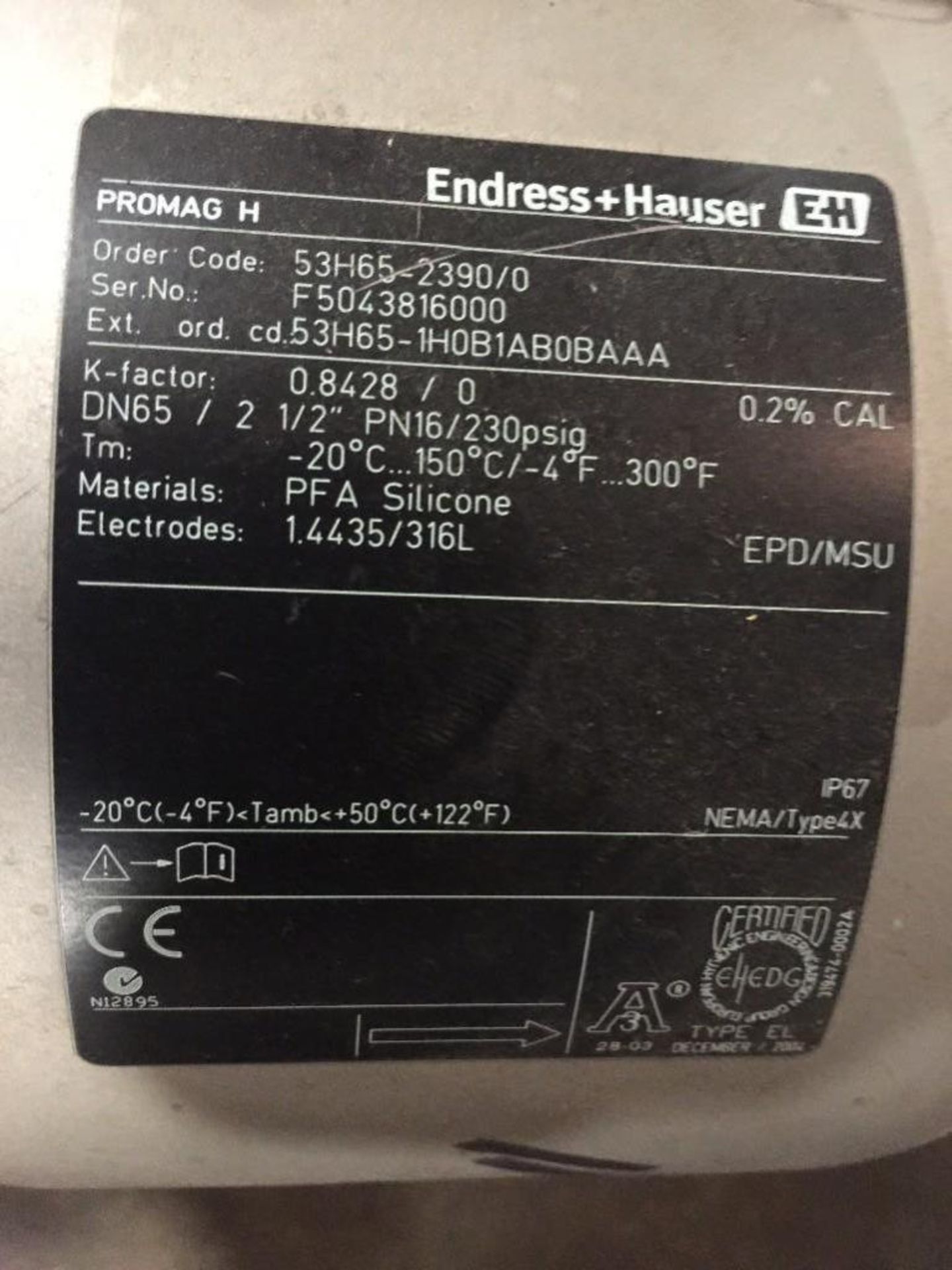 Endress Hauser mag flow meter, 2 1/2 in, with readout (UNUSED). ** (Located in Russellville, Arkansa - Image 2 of 6