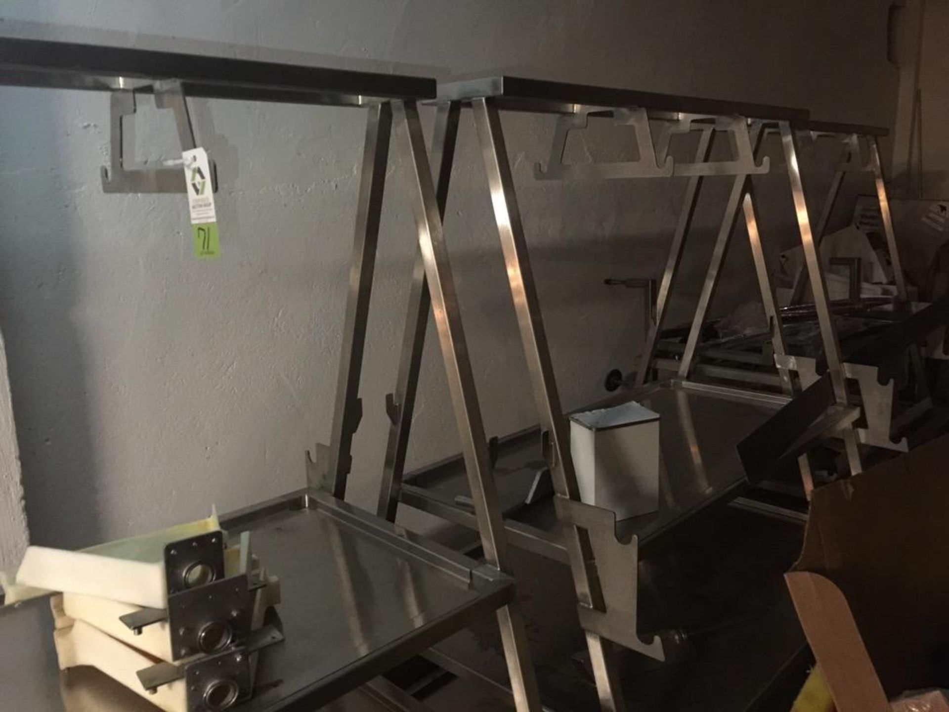 SS A-frame wash cart on wheels, 62 x 40 x 77 in. tall. (EACH)** (Located in Troy, Ohio) ** Rigging F - Bild 2 aus 4