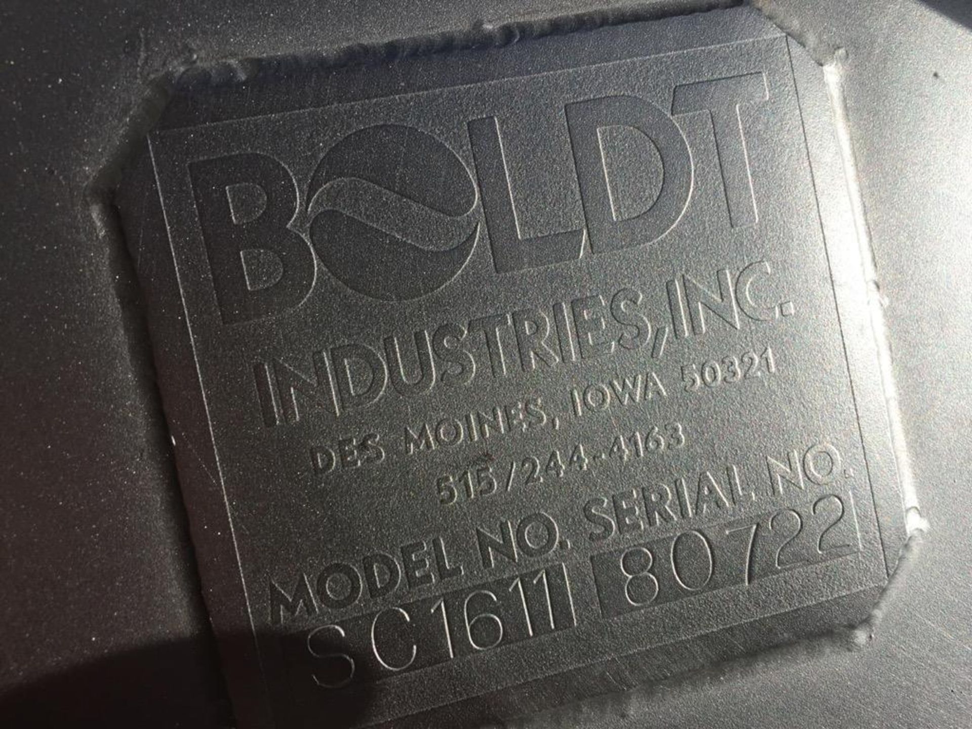 Boldt Industries SS screw auger, model SC1611, s/n 80722, 16 inch diameter by 12 feet long, hopper, - Bild 9 aus 9