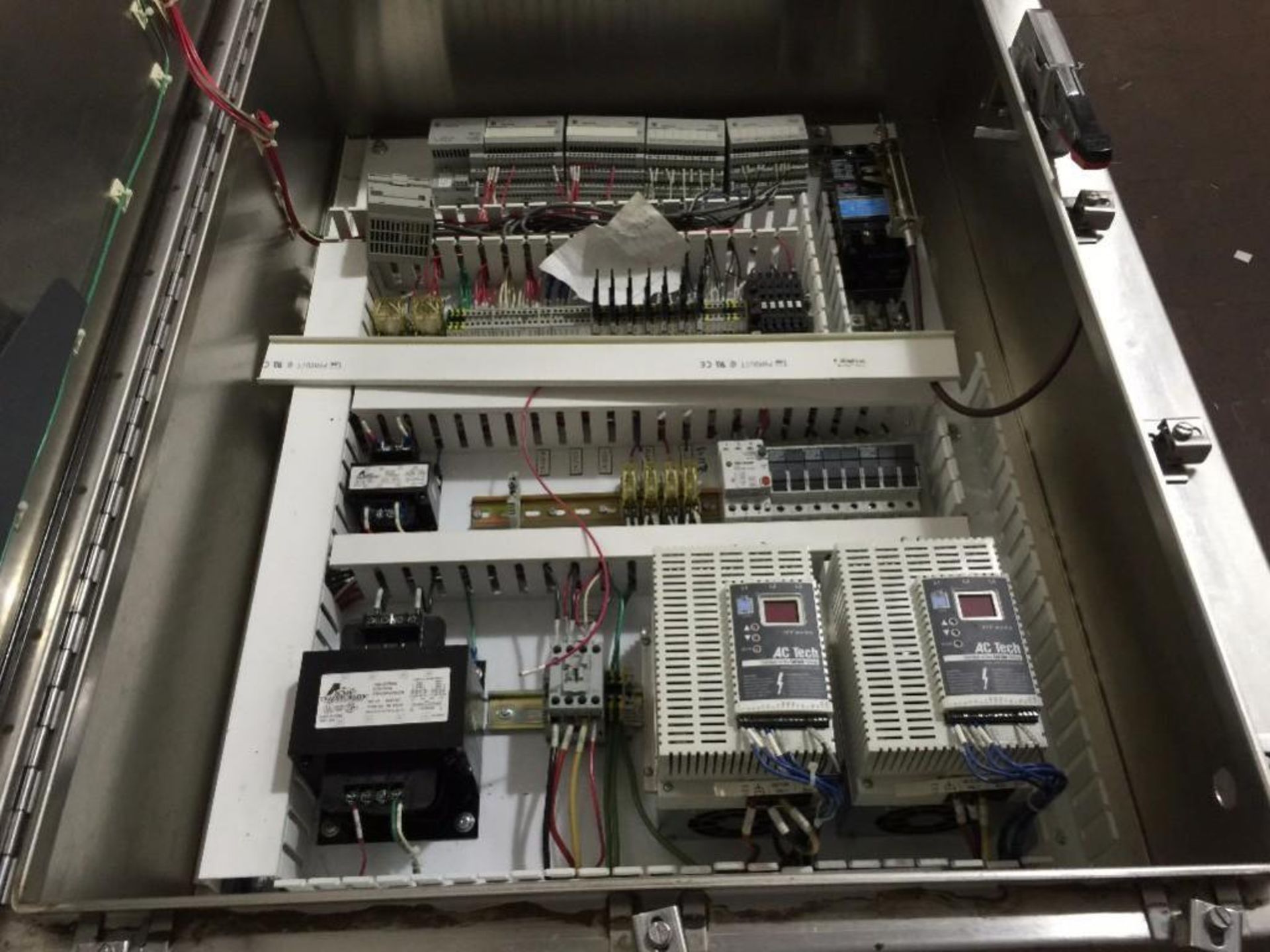 SS control panel, 32 in wide x 43 in tall x 12 in deep. (atlas). ** (Located in Russellville, Arkans - Image 3 of 6