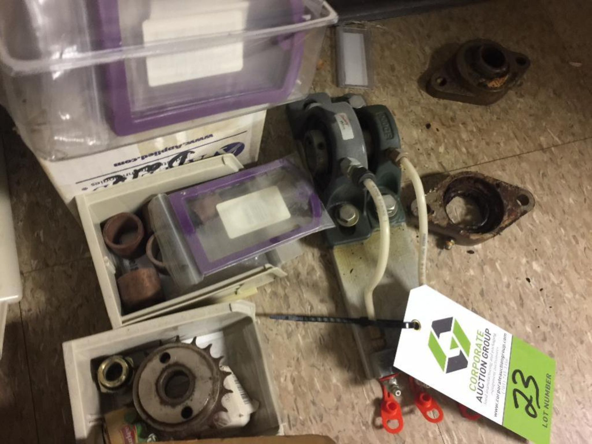 Misc. parts, bearings, sprockets, electrical components. Rigging Fee: $25 - Image 5 of 6