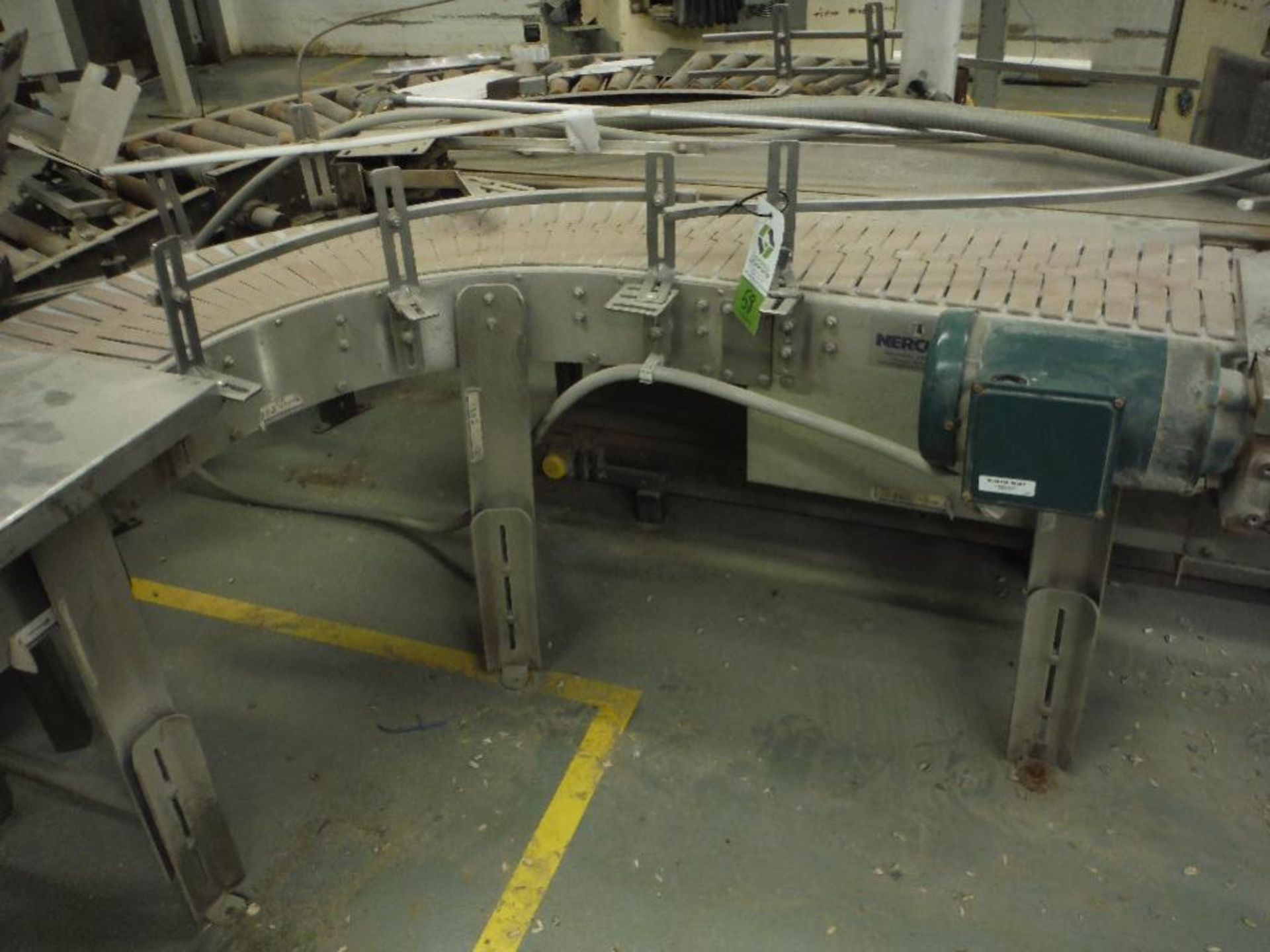 Nercon SS 90 degree turn conveyor, 60 in. x 24 in., 12 in. wide belt.. Rigging Fee: $150 - Image 6 of 6