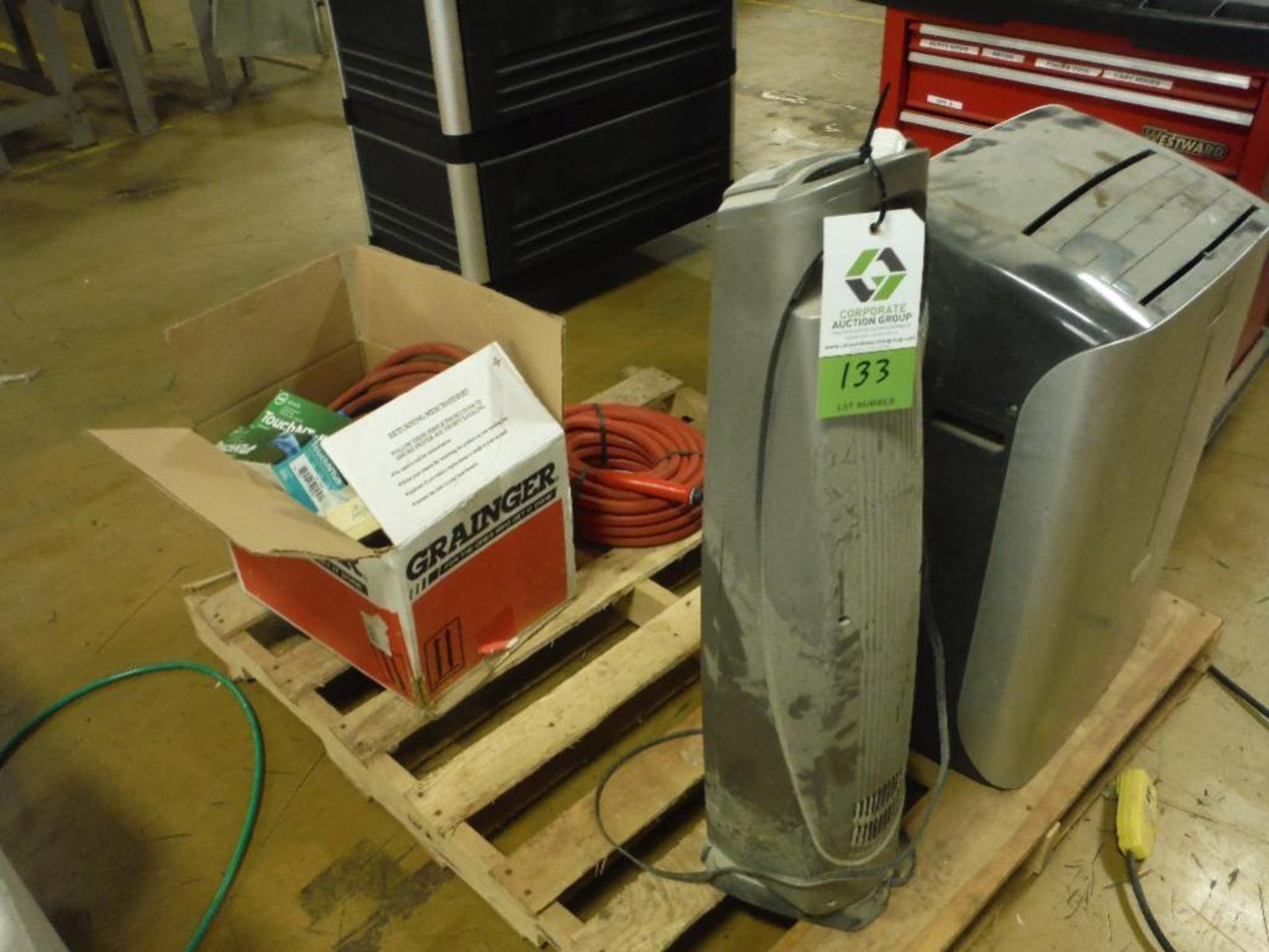Portable air conditioner, heater, and water hose. Rigging Fee: $25 - Image 3 of 4
