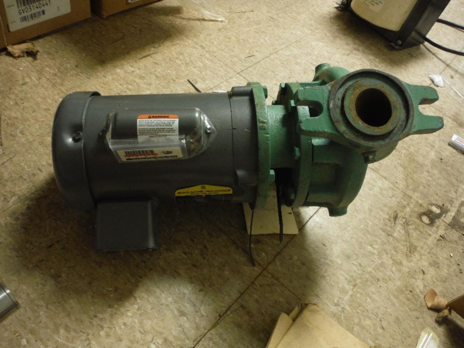 Baldor motor, .25 hp, 1 phase, frame 56C, rpm 1725, w/ pump. Rigging Fee: $25