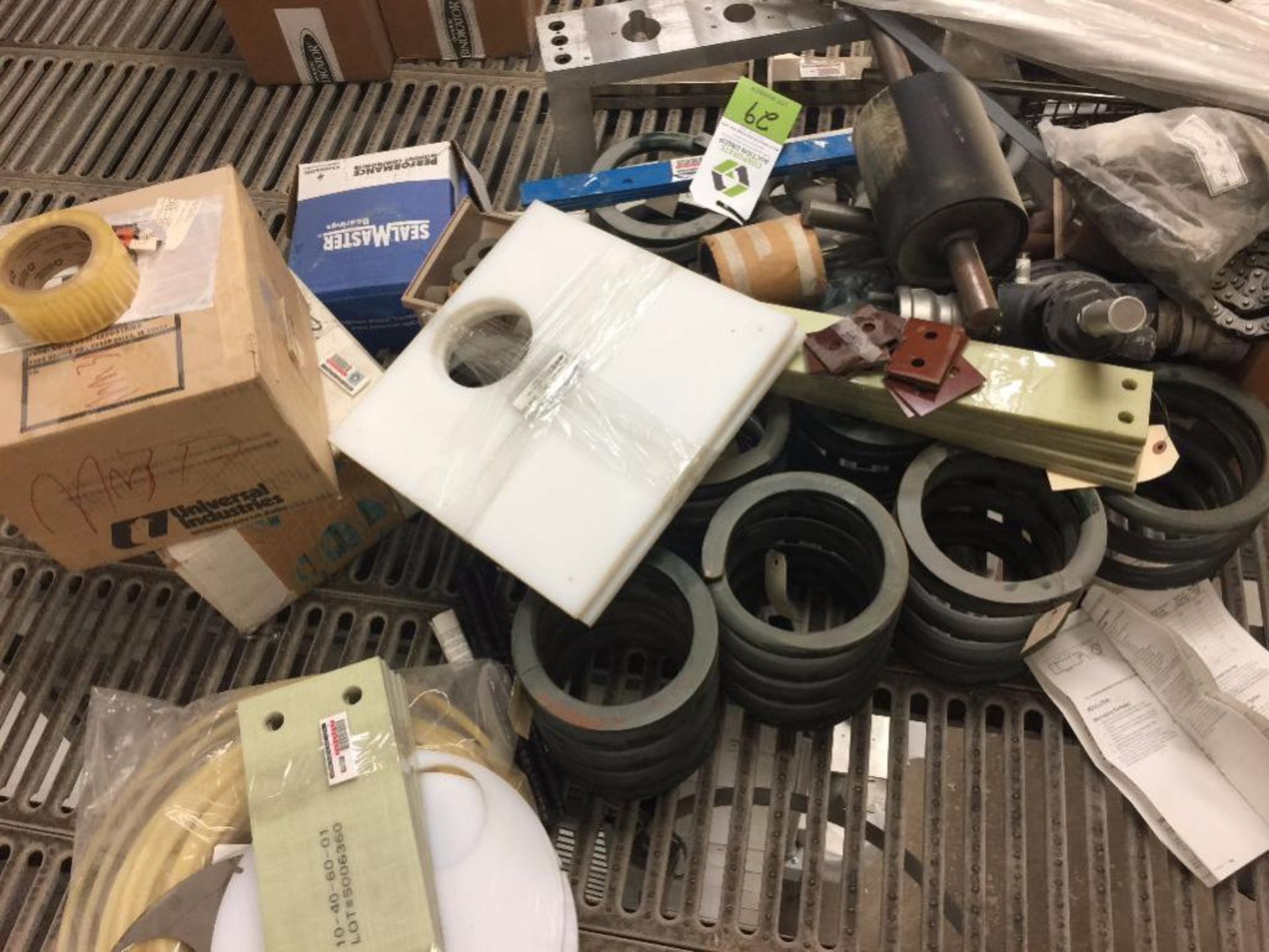 Misc. parts, springs, conveyor shafts, bearings. Rigging Fee: $25 - Image 6 of 6