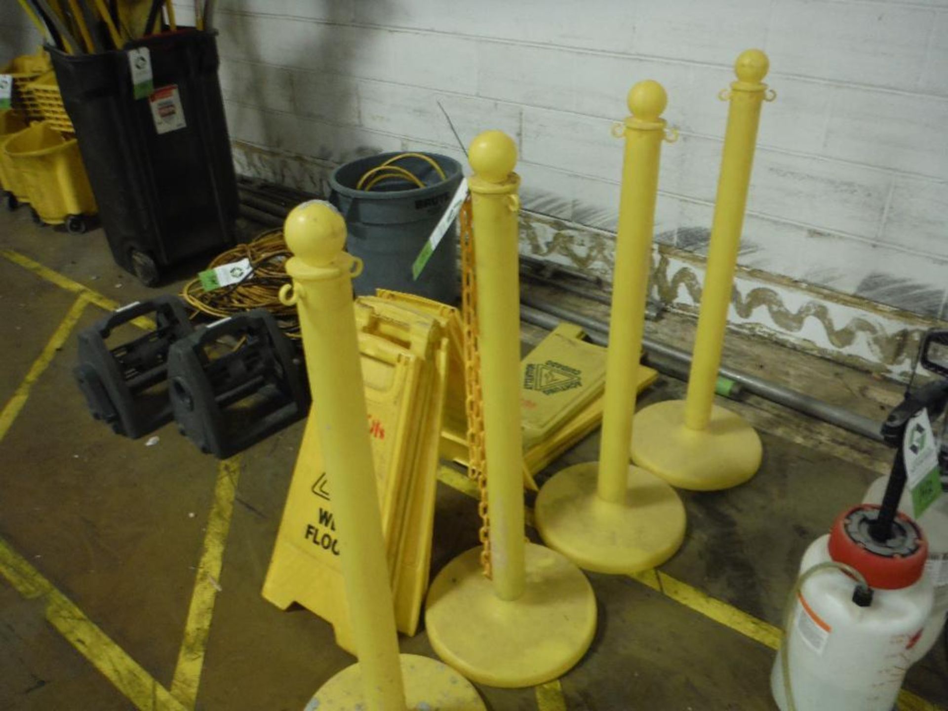 Safety signs and stanchions. Rigging Fee: $25 - Image 2 of 2