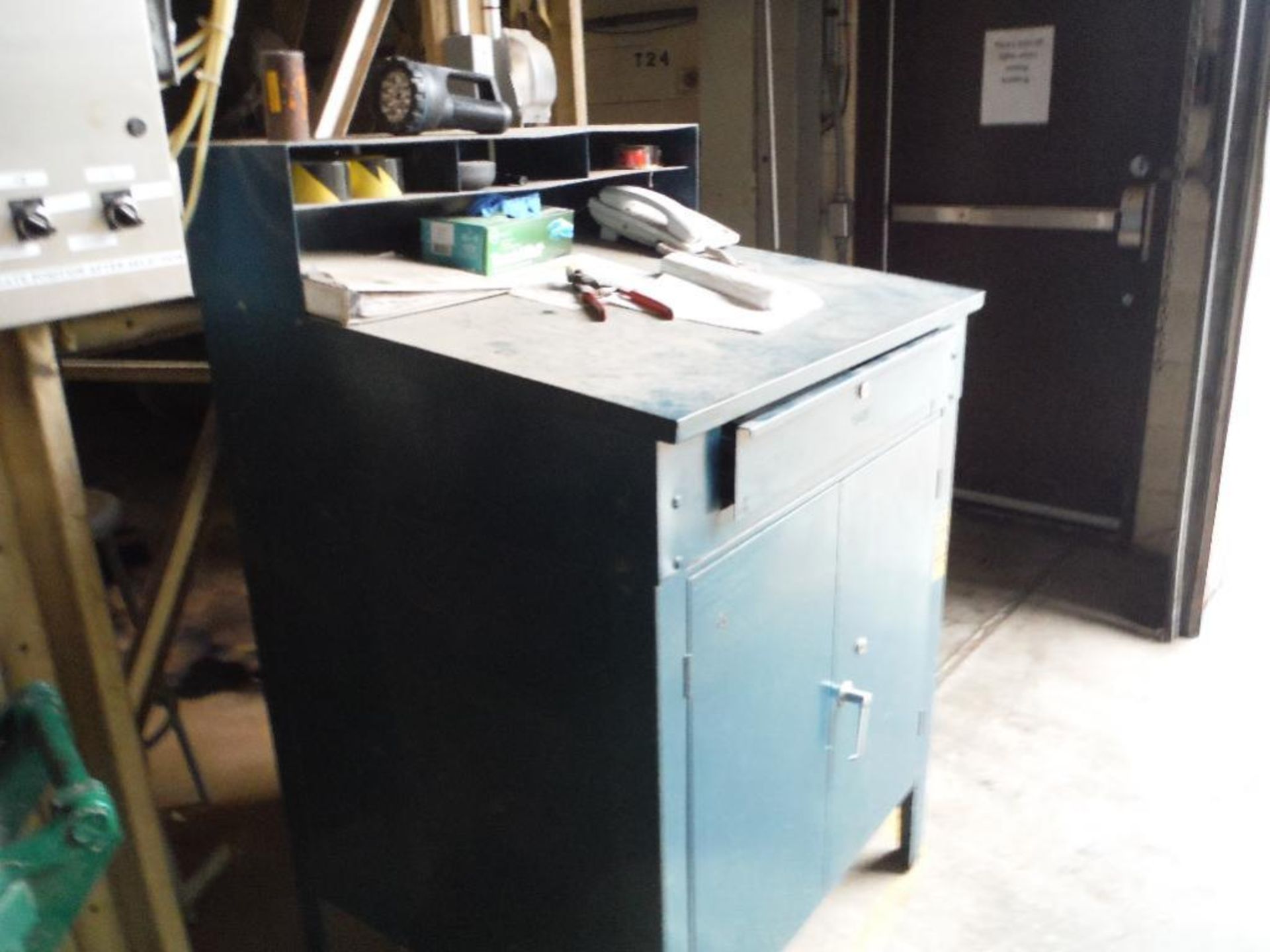 Contents of bulk storage silo building, including (4) mild steel cone bottom holding bins 18 ft. dia - Image 13 of 15