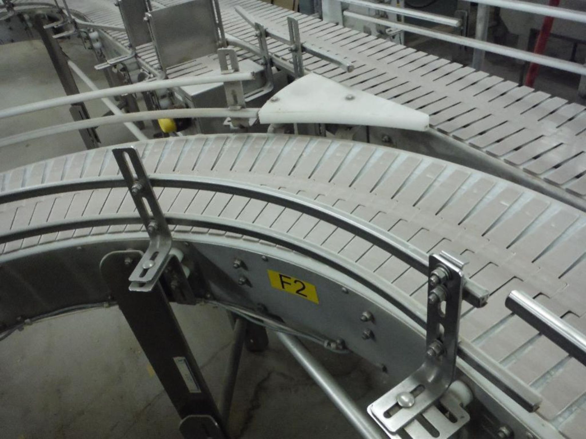 Nercon SS 90 degree turn conveyor, 11 ft. x 12 in. table top chain, w/ motor and drive. Rigging Fee: - Image 6 of 6