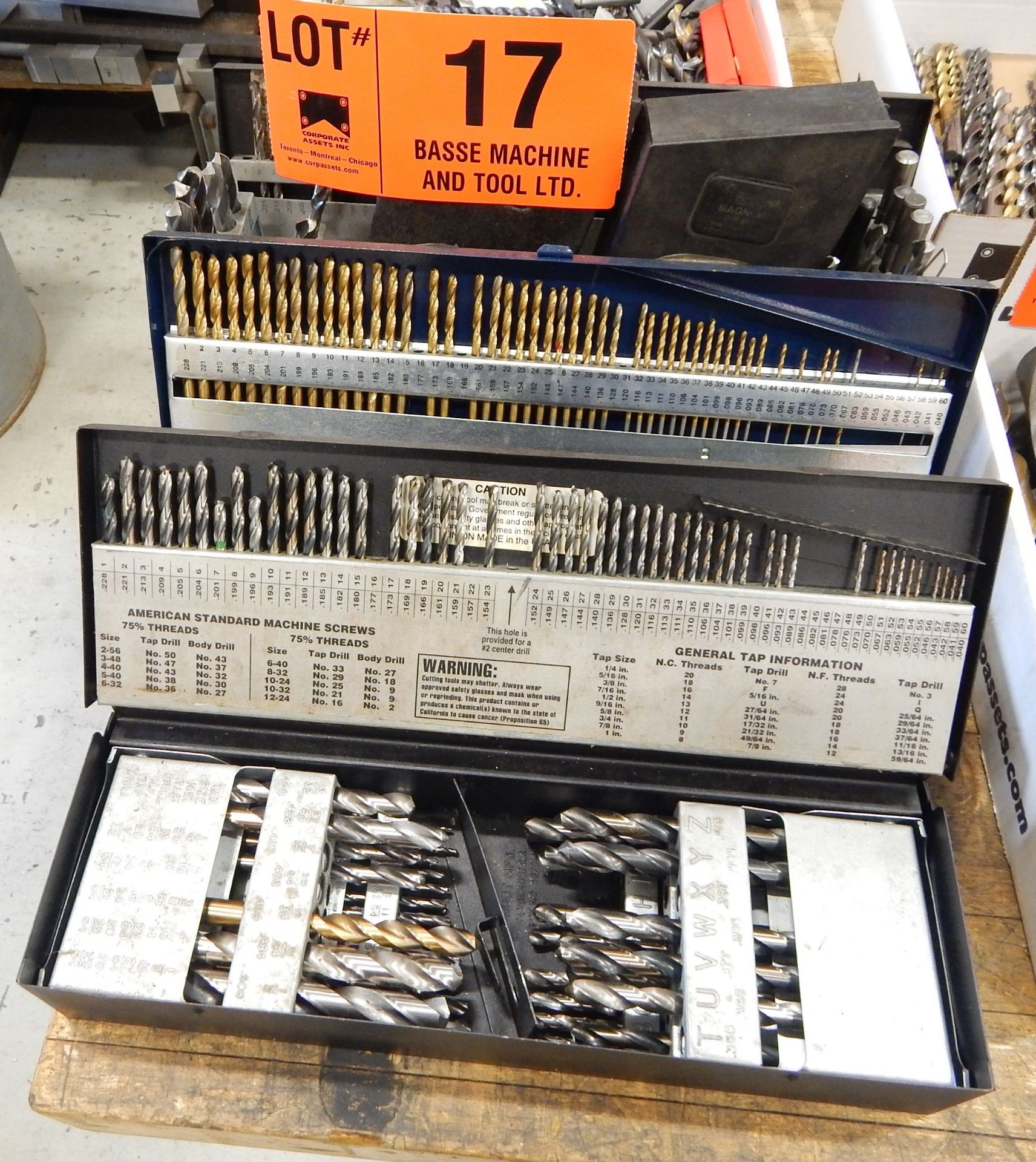 LOT/ STRAIGHT SHANK DRILL SETS