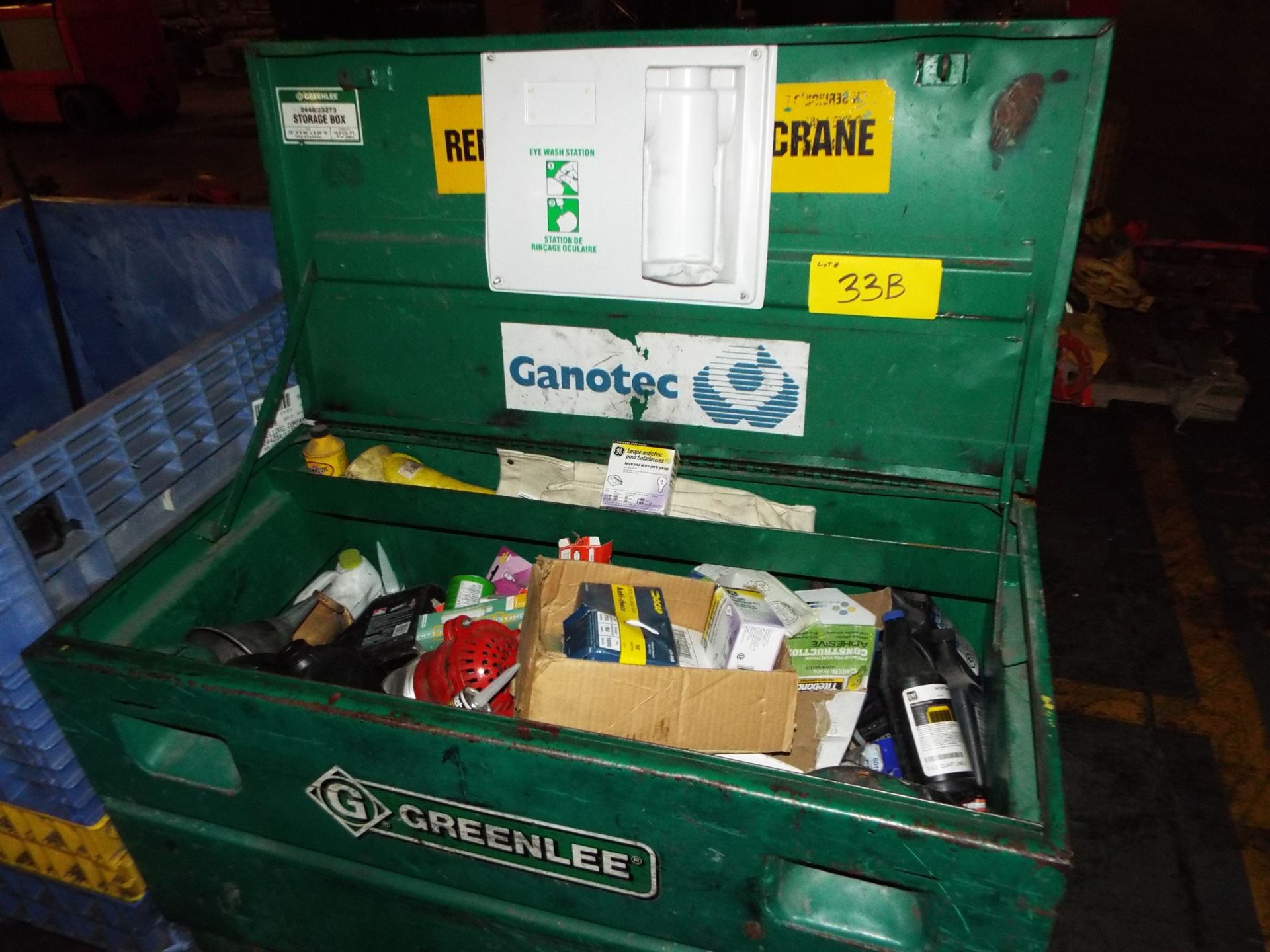 LOT/ GREENLEE JOB BOX WITH SPARE PARTS