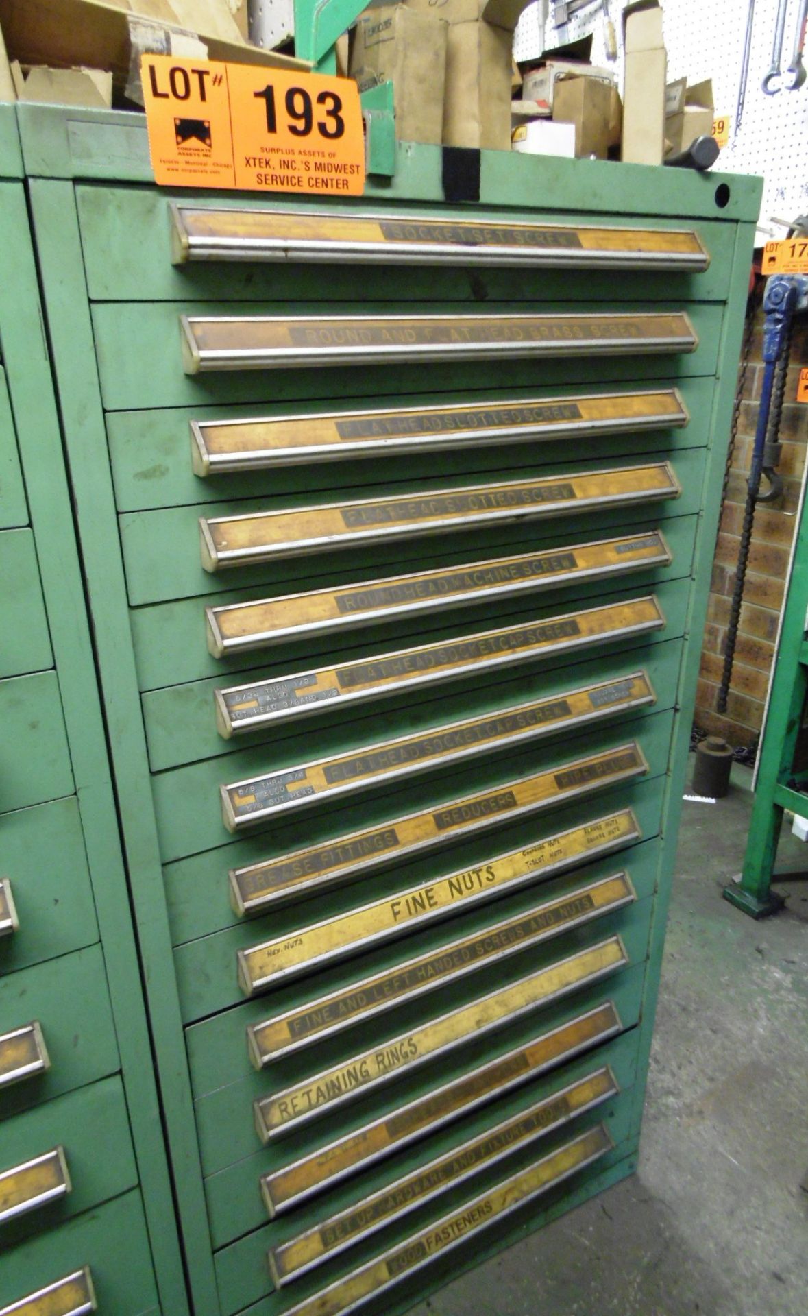 STANLEY-VIDMAR 14 DRAWER TOOL CABINET WITH CONTENTS