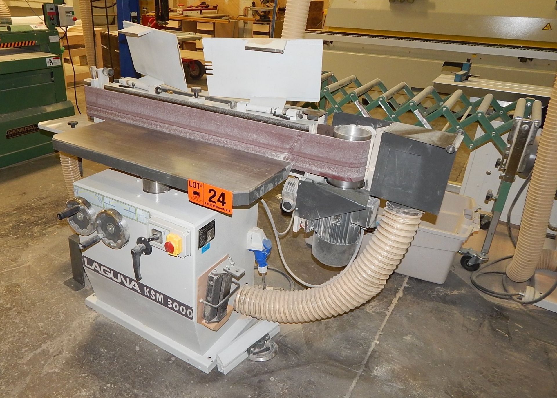 LAGUNA KSM3000 ADJUSTABLE VERTICAL BELT SANDER WITH 48" X 6" BELT, 36" X 13" TABLE, 45 DEGREE