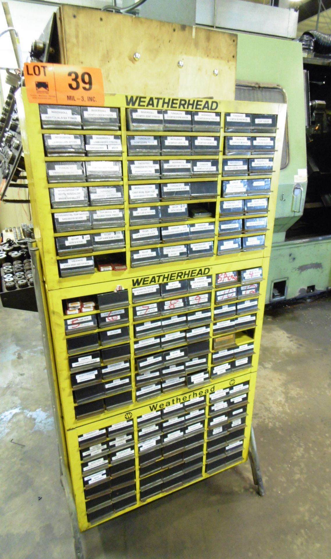 LOT/ PIGEON HOLE CABINETS WITH TOOLING