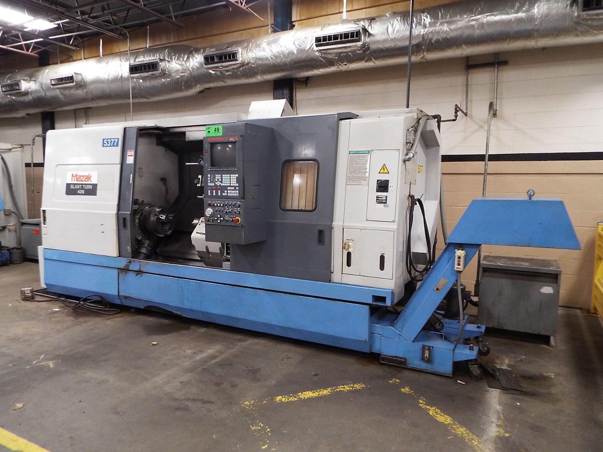 MAZAK SLANT TURN 40N CNC TURNING CENTER WITH MAZATROL T-PLUS CNC CONTROL, 14" CHUCK, 21" SWING