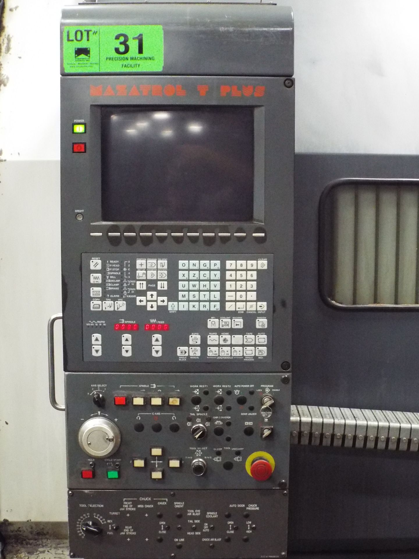 MAZAK SLANT TURN 50NX-2000U CNC TURNING CENTER WITH MAZATROL T-PLUS CNC CONTROL, 18" CHUCK, 31" - Image 7 of 8