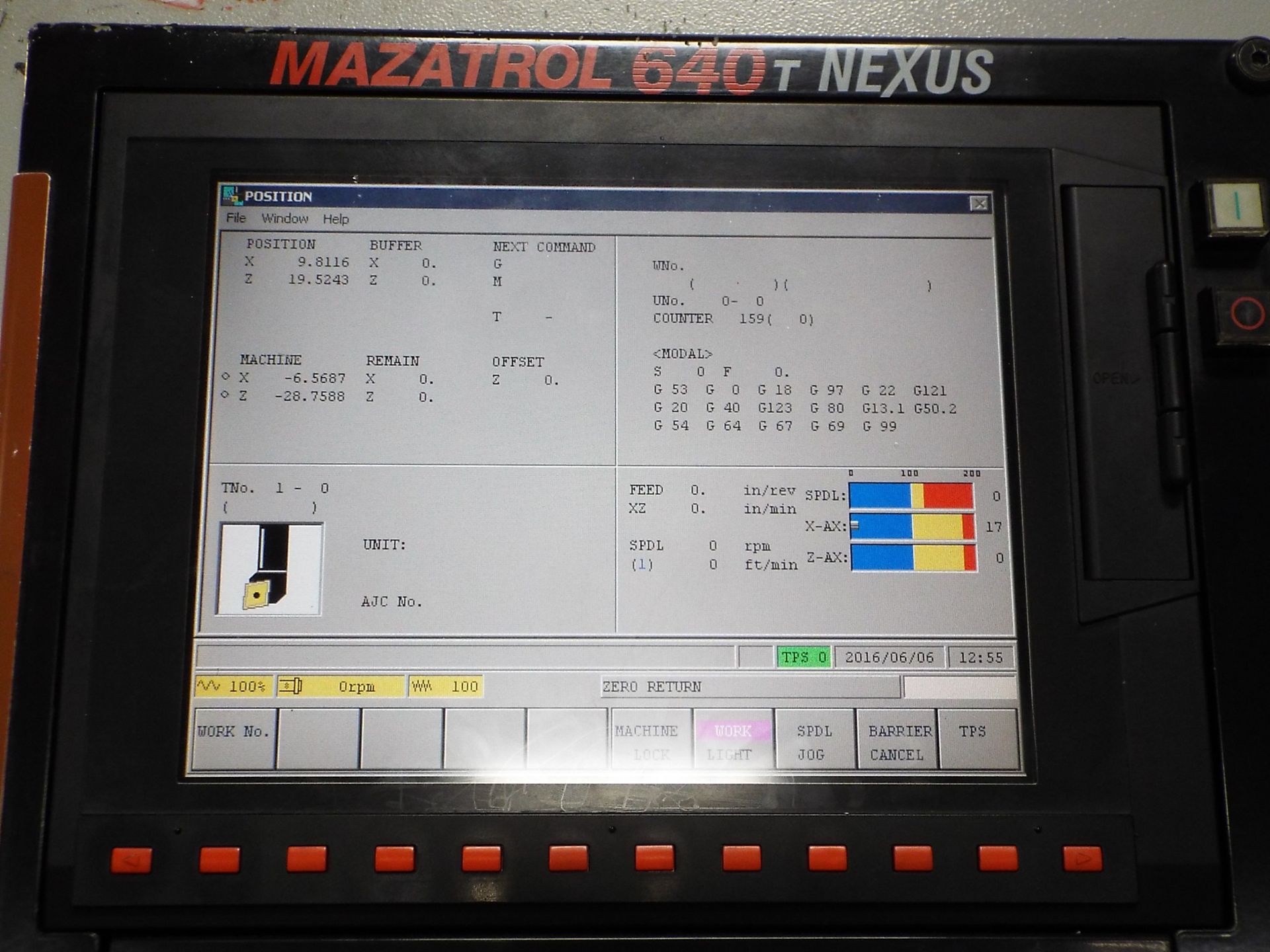 MAZAK (2006) QUICK TURN NEXUS 350 CNC TURNING CENTER WITH MAZATROL 640T NEXUS CNC CONTROL, 12" - Image 10 of 10