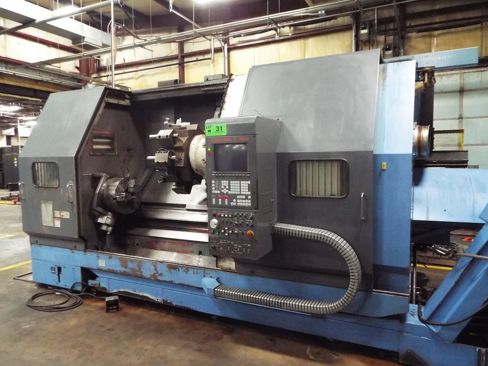 MAZAK SLANT TURN 50NX-2000U CNC TURNING CENTER WITH MAZATROL T-PLUS CNC CONTROL, 18" CHUCK, 31"