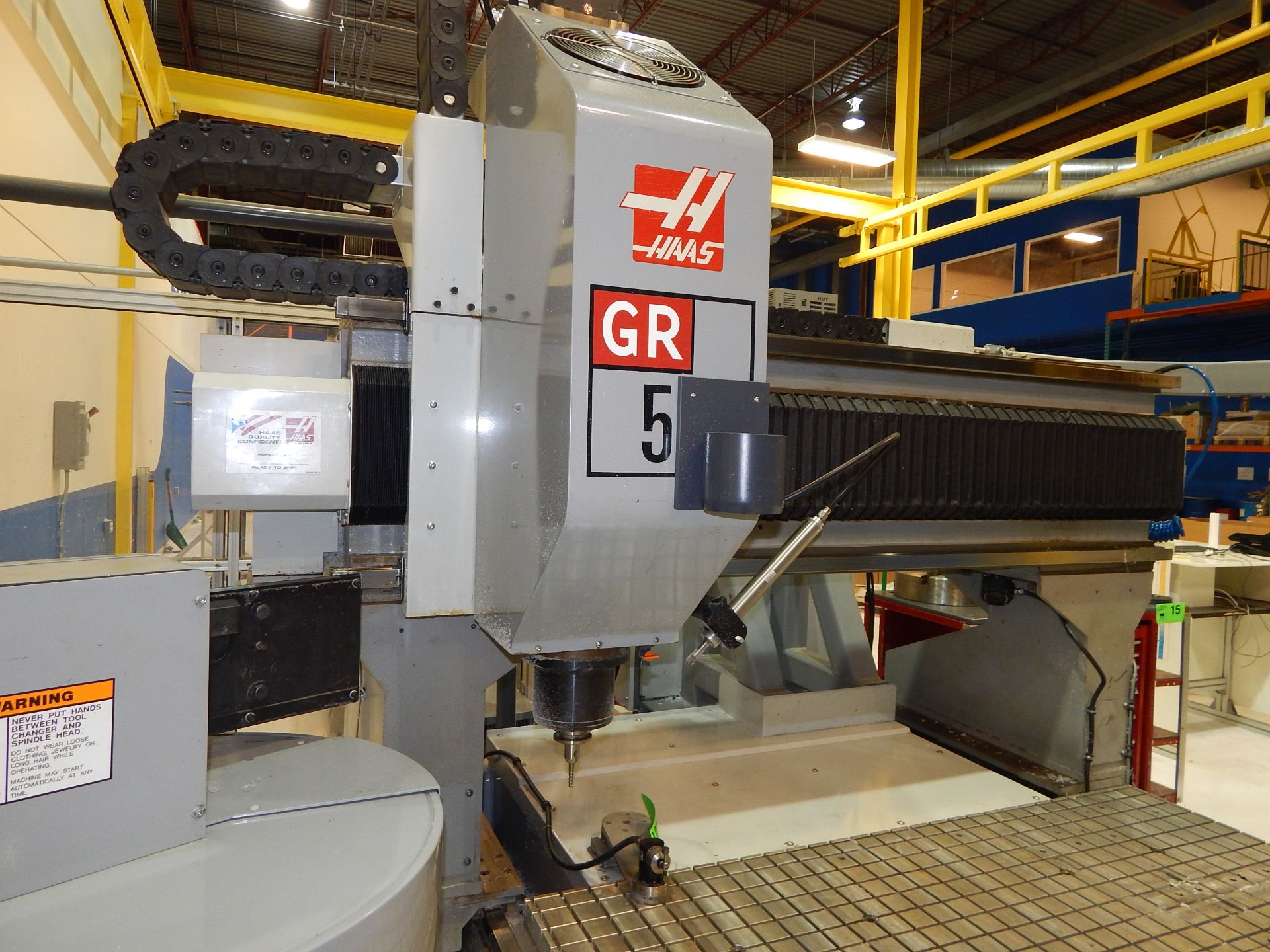HAAS (2006) (VERY LOW HOURS & ONLY CUT PLASTIC AND ALUMINUM) GR-510 GANTRY TYPE CNC ROUTER WITH HAAS - Image 10 of 18