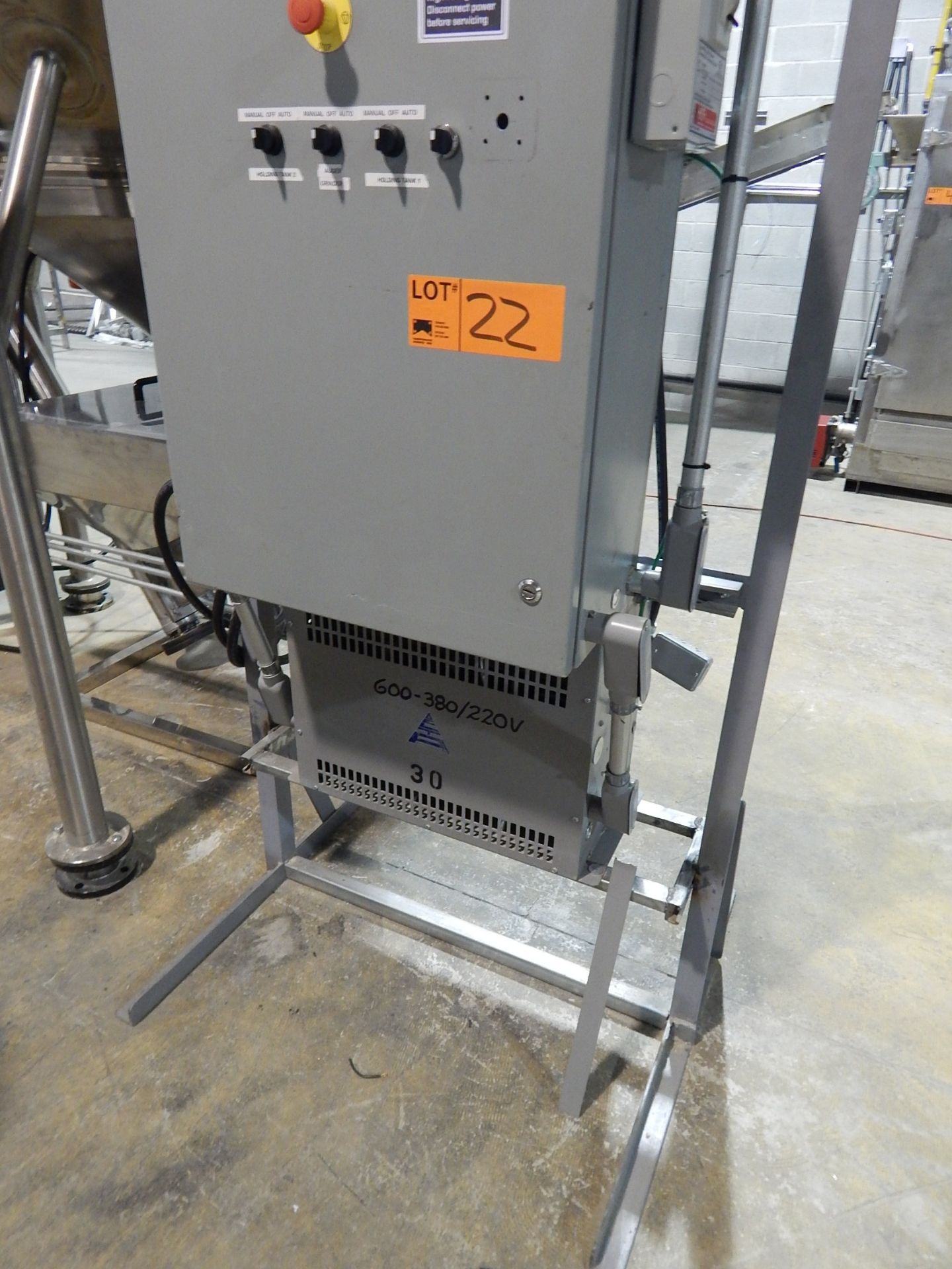 PLC CONTROL PANEL WITH TRANSFORMER (CI) (LPART OF PACKAGING LINE LOTS 9 - 22)