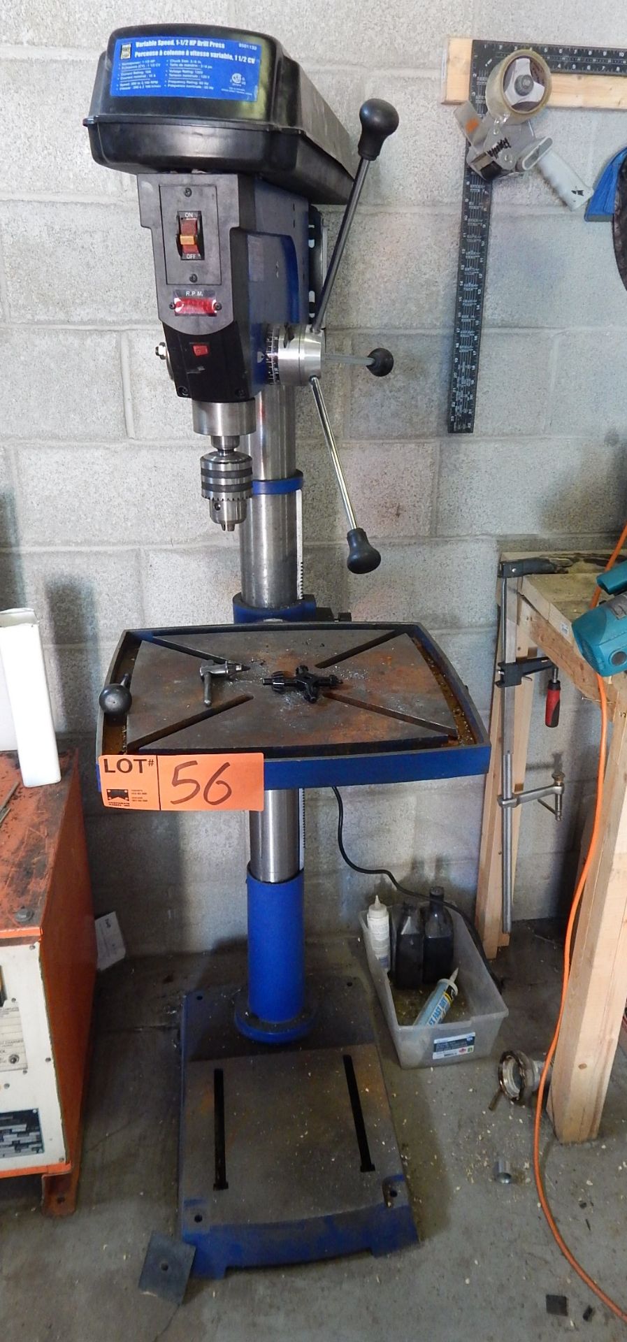 POWERFIST 1.5HP PEDESTAL TYPE DRILL PRESS