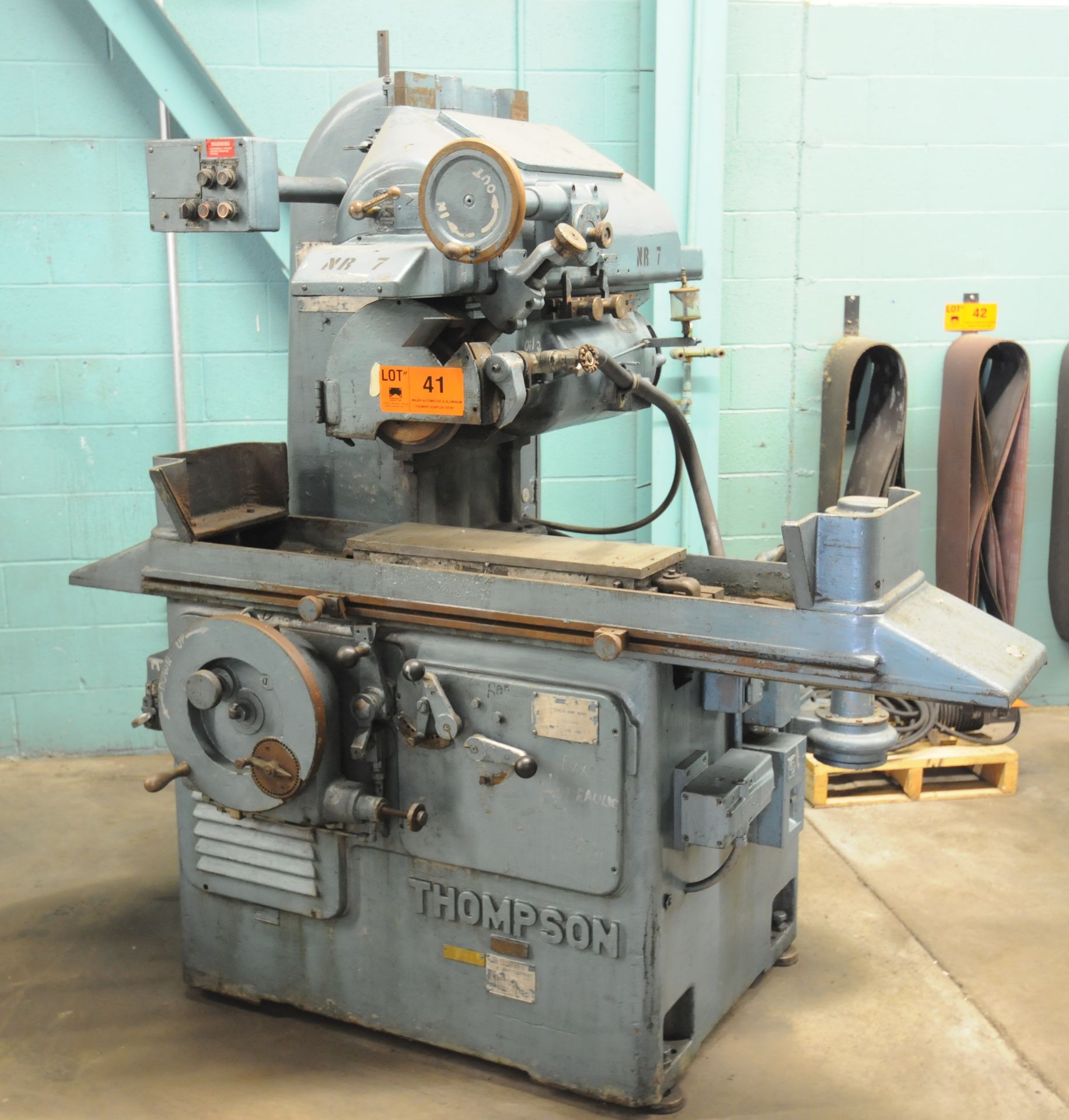 THOMPSON HYDRAULIC SURFACE GRINDER WITH 24" X 8" MAGNETIC CHUCK, 12" WHEEL, 3HP SPINDLE, SPEEDS TO