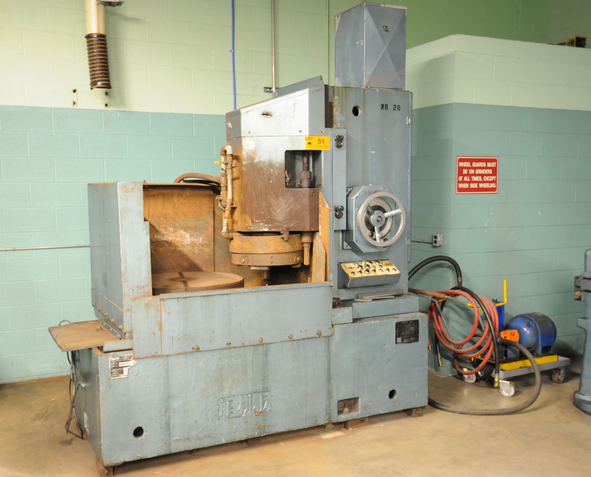 HAVLIK M7475B ROTARY SURFACE GRINDER WITH 30" MAGNETIC CHUCK, 18" SEGMENTED WHEEL, COOLANT S/N: 1044