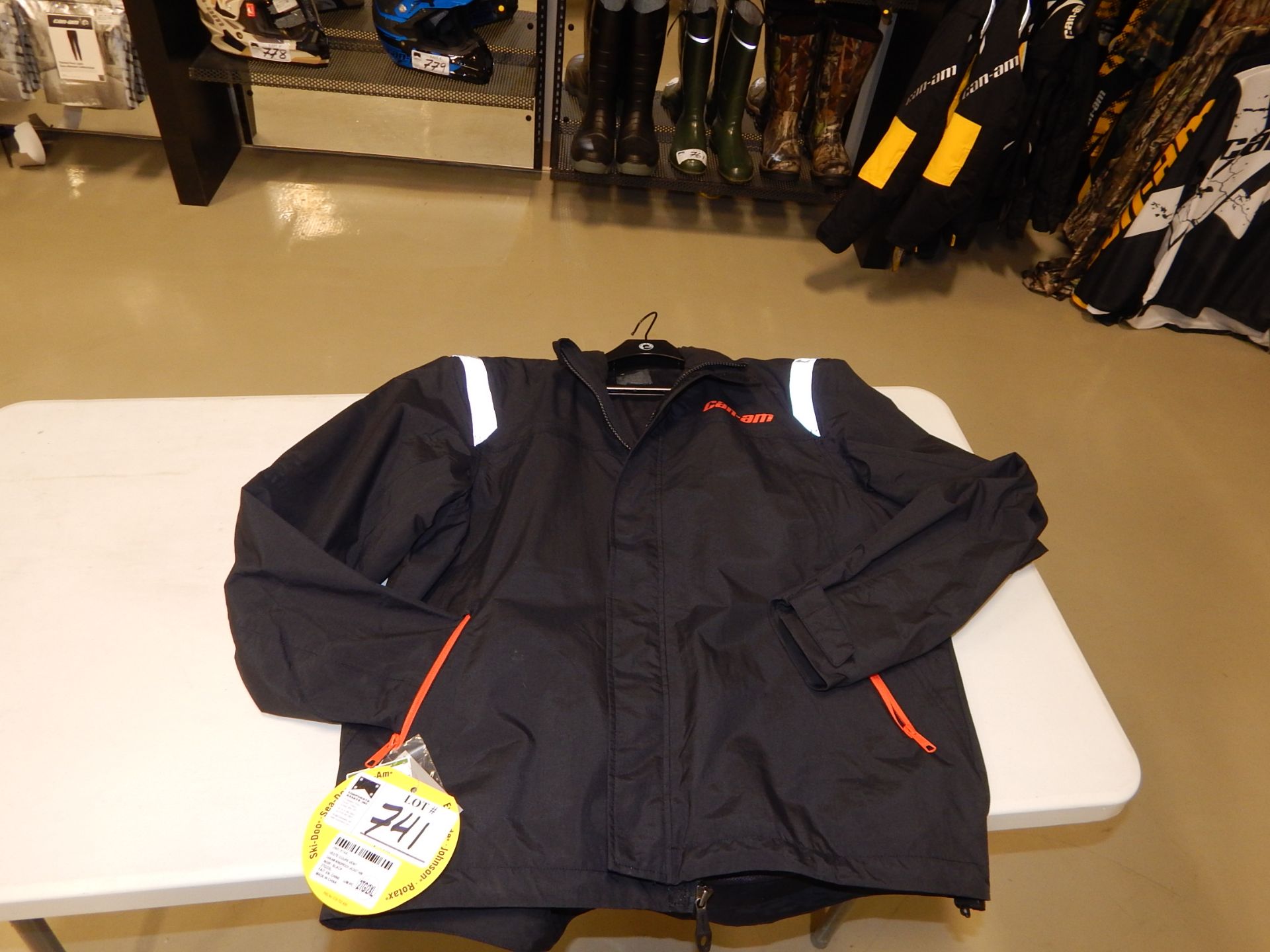 CAN AM MANTEAU COUPE VENT NOIR, TAILLE 2TG / CAN AM WINDBREAKER JACKET BLACK, SIZE 2XL