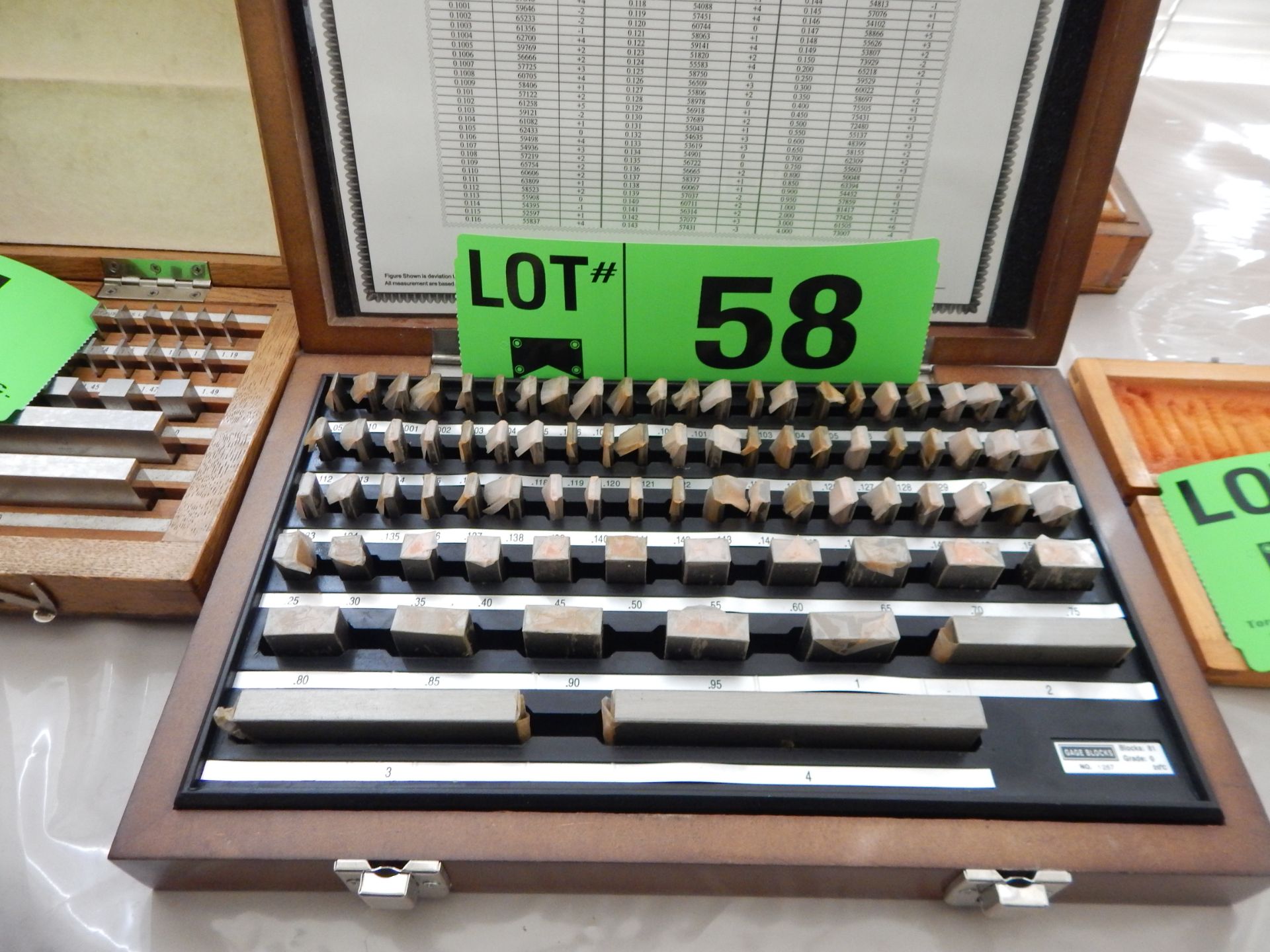 MITUTOYO .05 - 4 BLOCK GAUGE SET