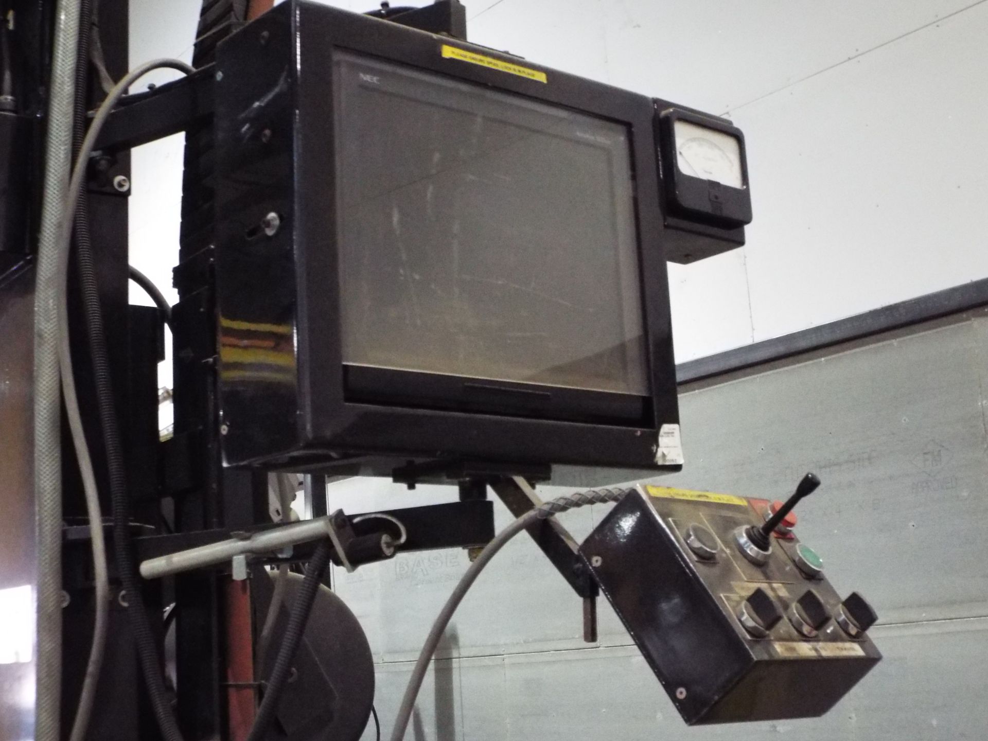 MFG. UNKNOWN DUAL HEAD TRACK MOUNTED WELDING POSITIONER WITH MILLER ARC WELDING HEAD, SUBMERGED - Image 2 of 6