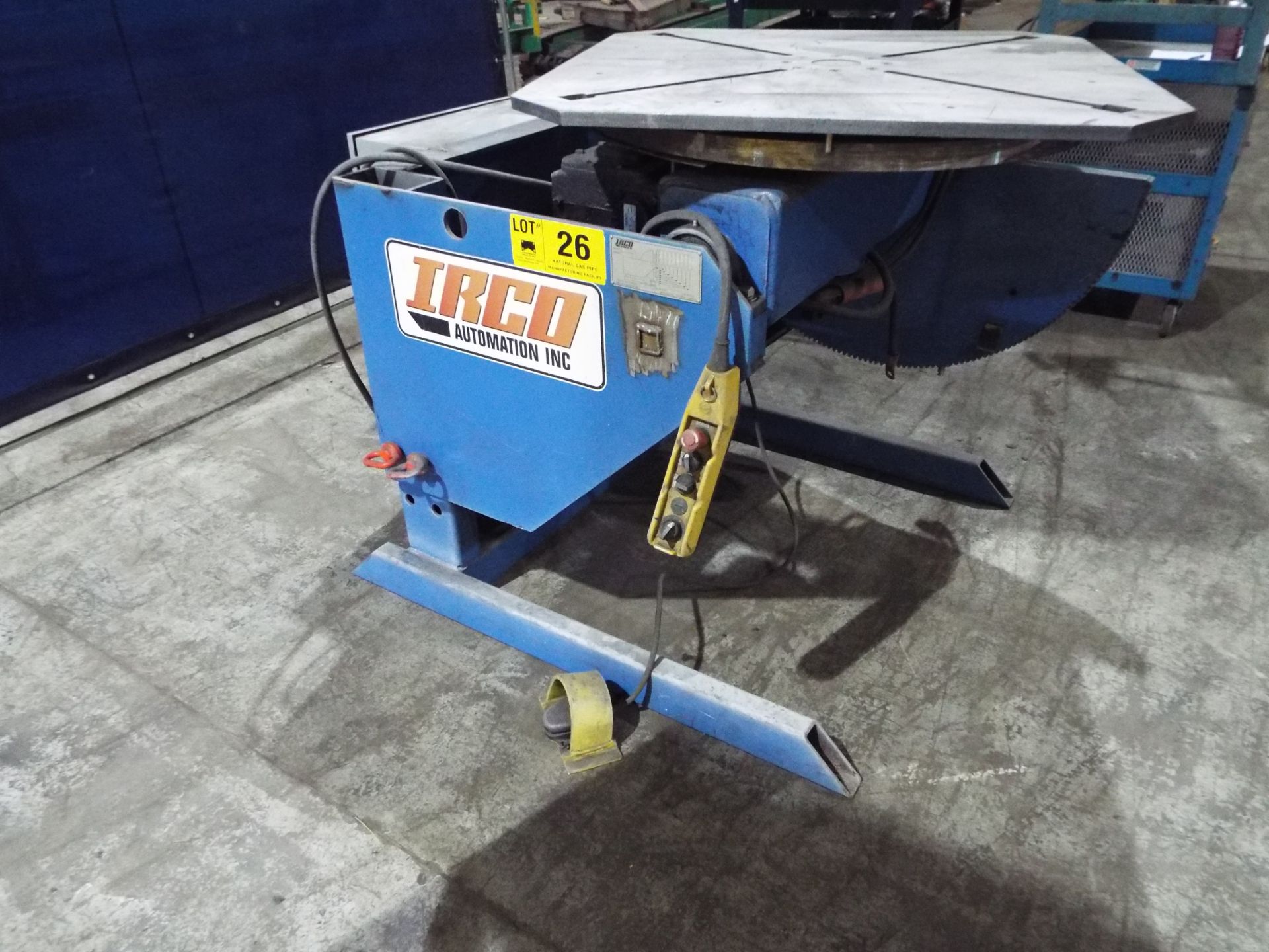 IRCO 3K welding positioner with 36”x36” table, pendant control, foot pedal, s/n: 3015 (CI)