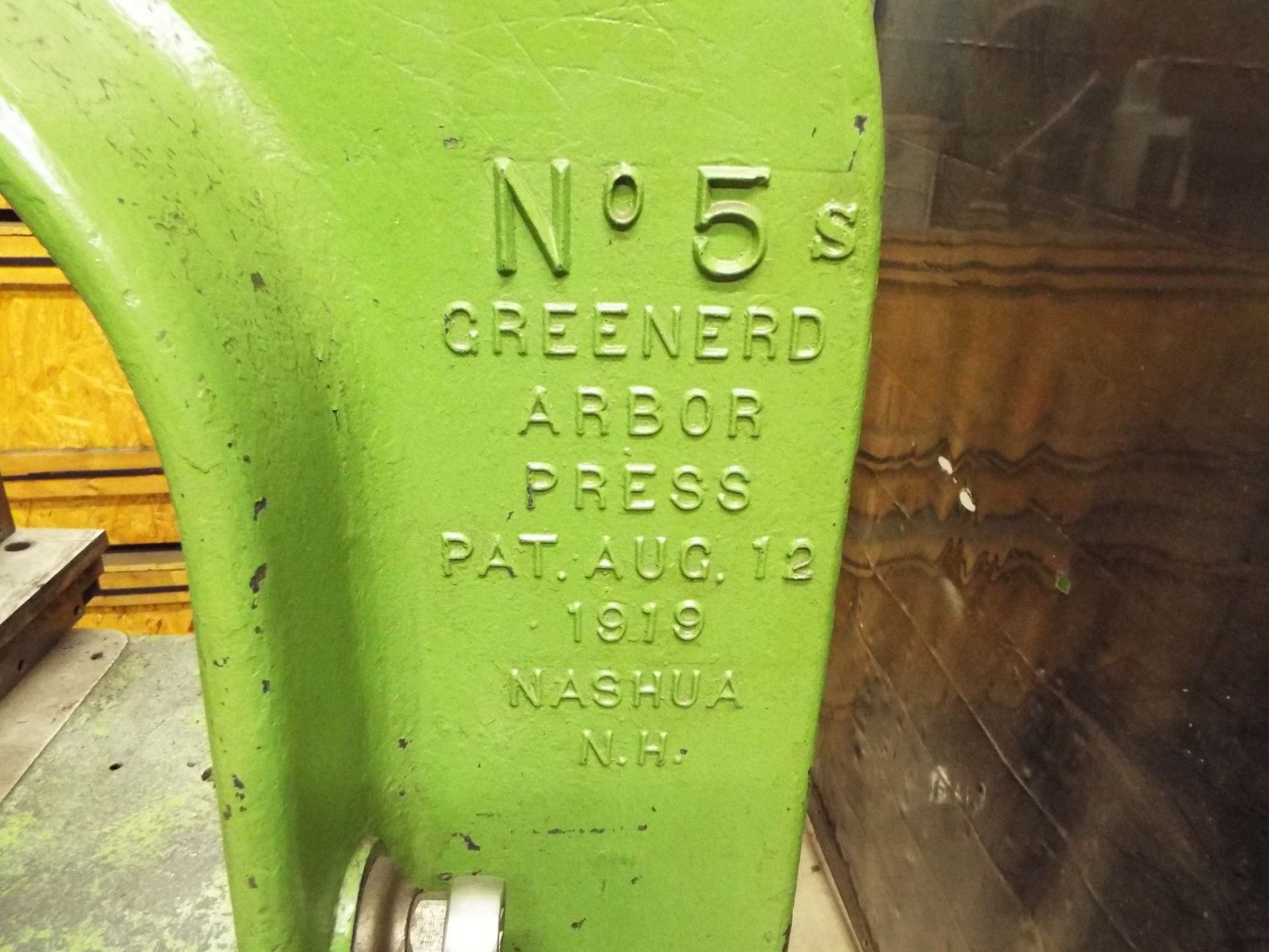 GREENERD NO.5 5 TON ARBOR PRESS (CI) - Image 3 of 3
