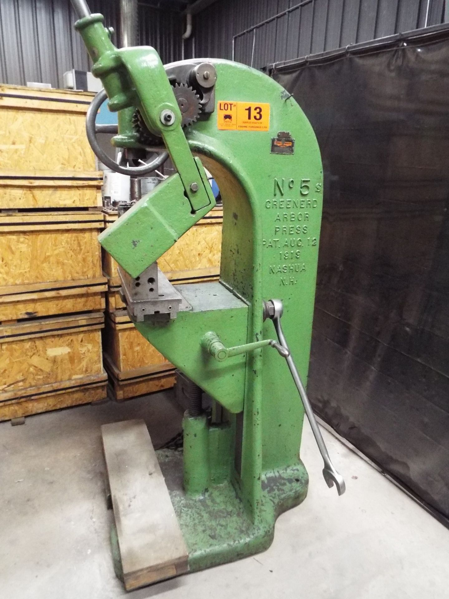 GREENERD NO.5 5 TON ARBOR PRESS (CI)