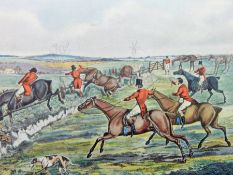 A collection of six hunting prints depicting huntsmen and hounds (6)