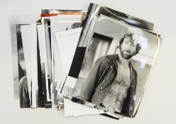A large collection of celebrity photographs to include Clint Eastwood and others