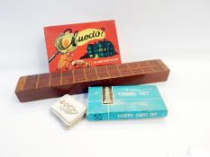 Cribbage marker board, sundry old playing cards and a quantity of sundry old boxed games, etc.