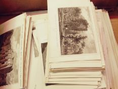 Large quantity of architectural engravings (3 boxes,