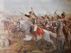 Limited edition print, 76/1100 by Cranstons Fine Art
"La Charge", Battle of Waterloo,